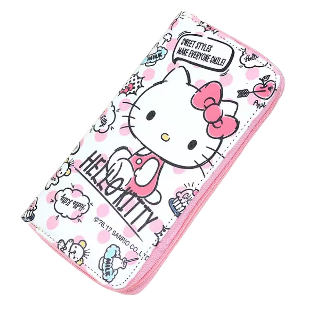 Japanese Brand Hello Kitty Wallet PU Leather Long Zipper, NEW Size ONE SIZE - 3 Thumbnail