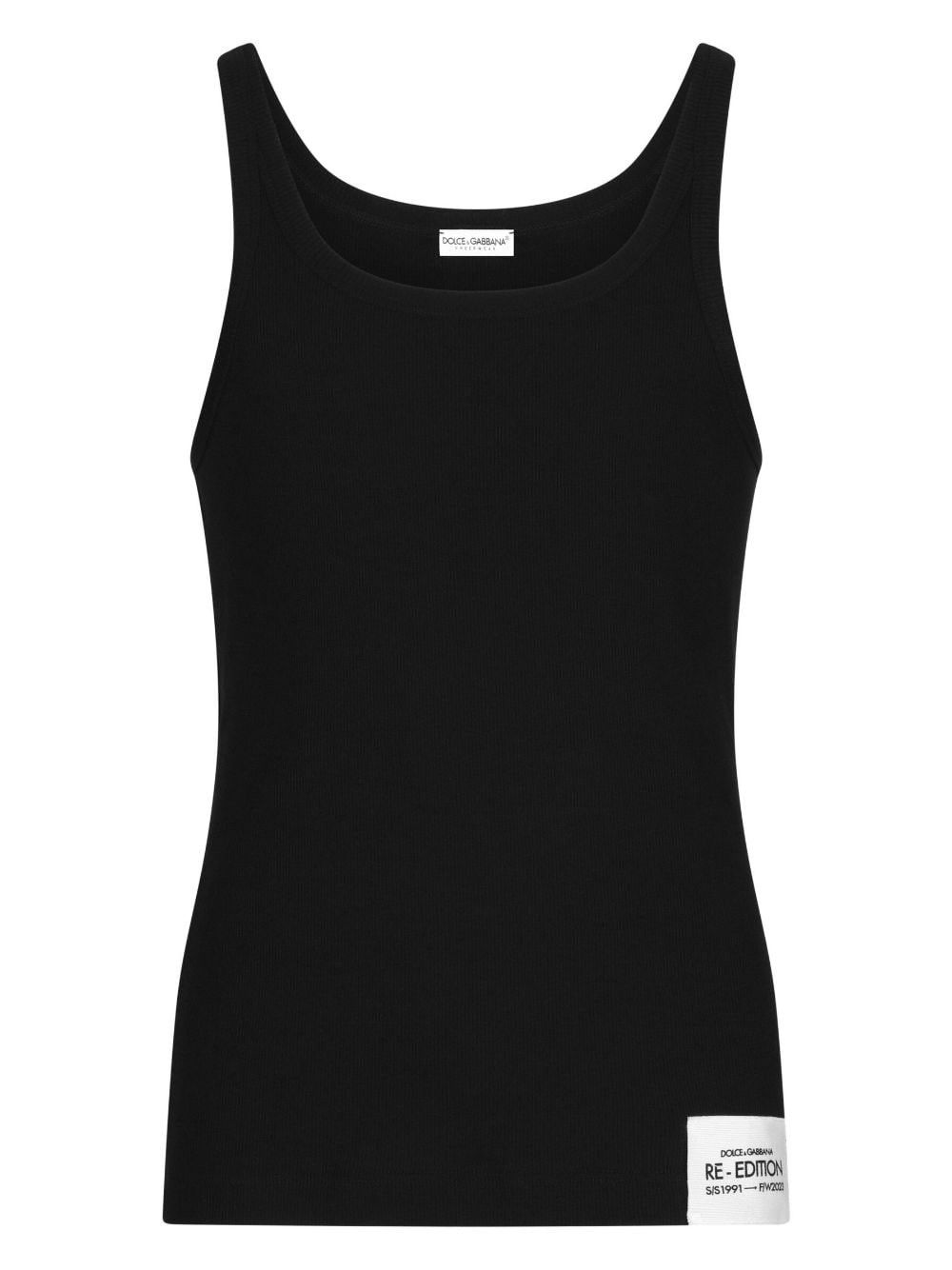 Dolce & Gabbana LOGO-PATCH COTTON TANK TOP Size ONE SIZE - 1 Thumbnail
