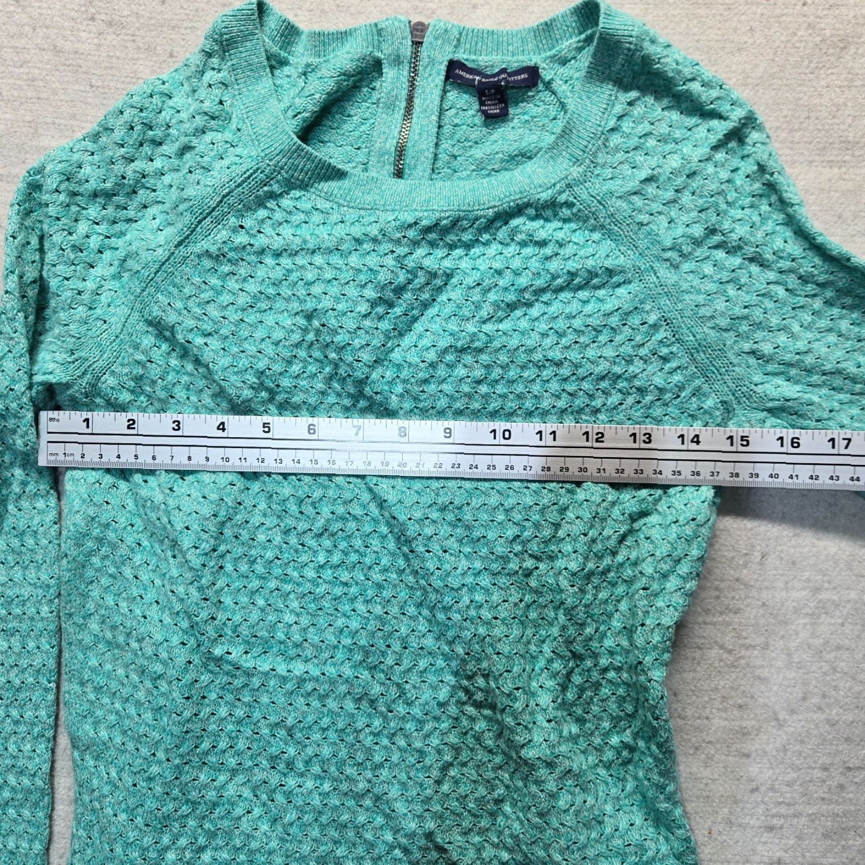 American Eagle Outfitters American Eagle Sweater Adult Women's S Small Open Knit Stretch Blue Top Size S / US 4 / IT 40 - 5 Thumbnail