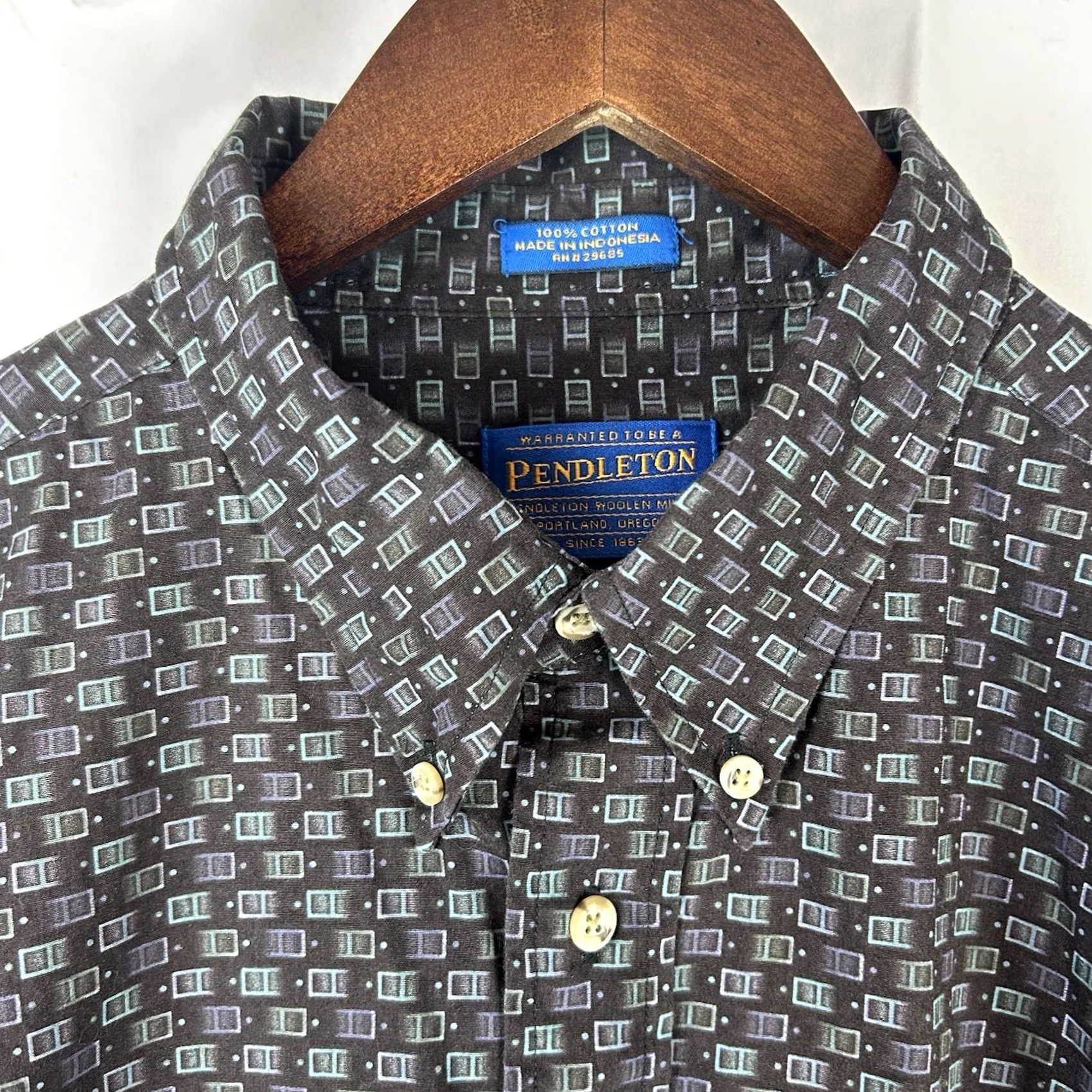 Pendleton Pendleton Geometric All Over Print Button Up Shirt Short Sleeve Men's Large Multicolor Size US L / EU 52-54 / 3 - 3 Thumbnail