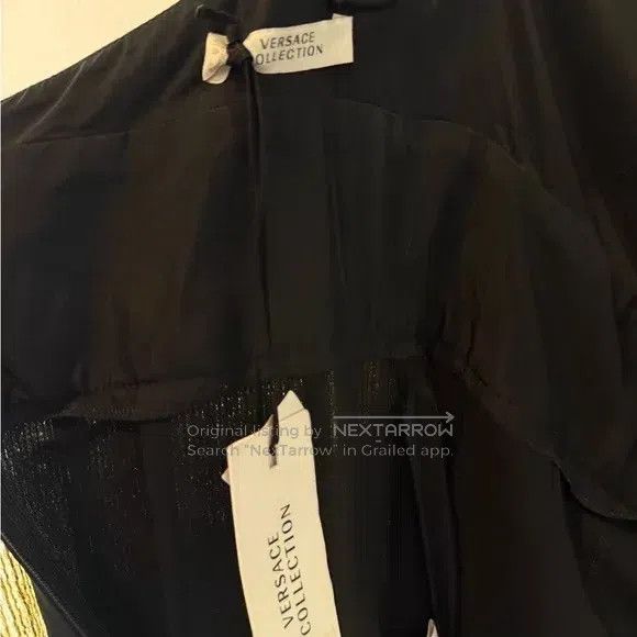 Versace Versace Black Greek back fringed halterneck dress Size S / US 4 / IT 40 - 6 Thumbnail