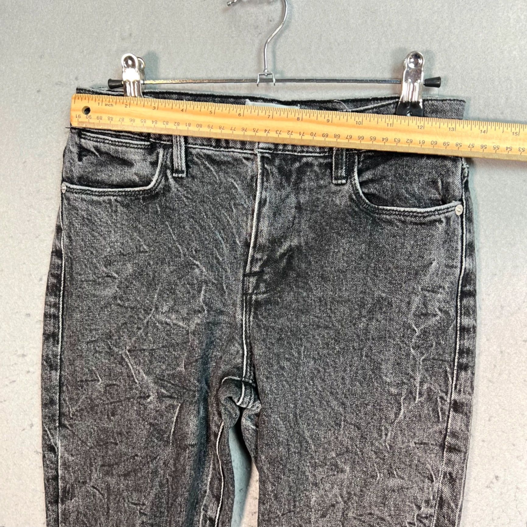 Frame FRAME High Rise Straight Jeans Adult Womens Size 26 Black Denim Cotton Blend Size 26" / US 2 / IT 38 - 6 Thumbnail