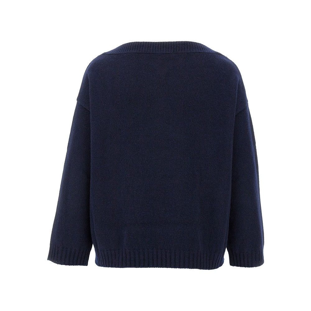 Valentino o1s22i1n0924 Oversized Cashmere Sweater in Blue Size S / US 4 / IT 40 - 3 Thumbnail