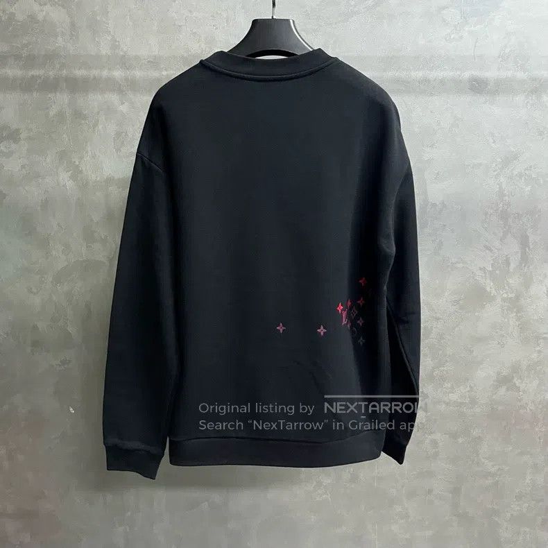 Louis Vuitton Louis Vuitton Black Logo embroidered crewneck sweatshirt Size US L / EU 52-54 / 3 - 5 Thumbnail