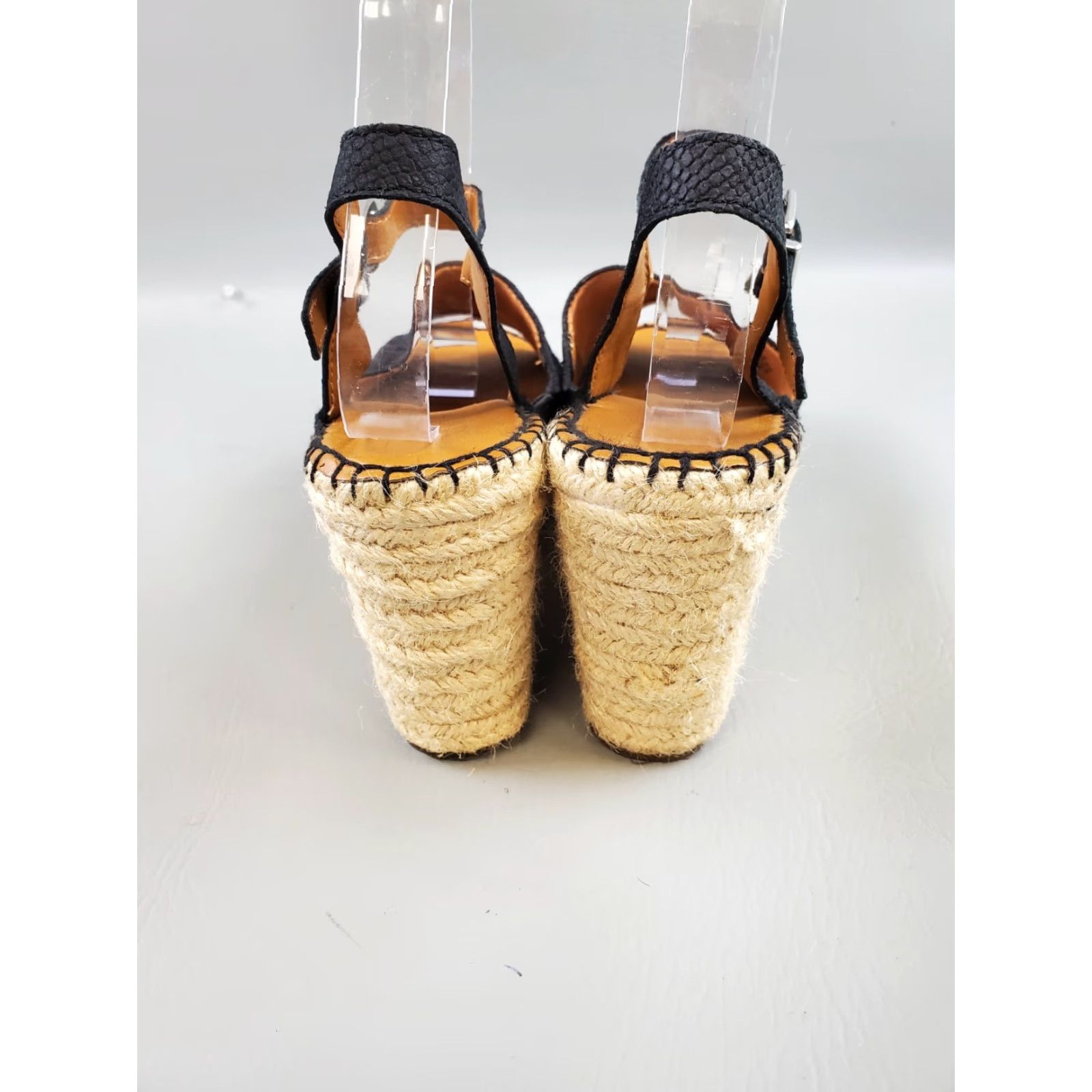 Franco Sarto Franco Sarto Takara Wedge Platform Sandals Women's Size 8.5 Black Snake Print Sandals Platform Wedge Ankle Strap Black Snake Print Size US 9 / IT 39 - 4 Thumbnail