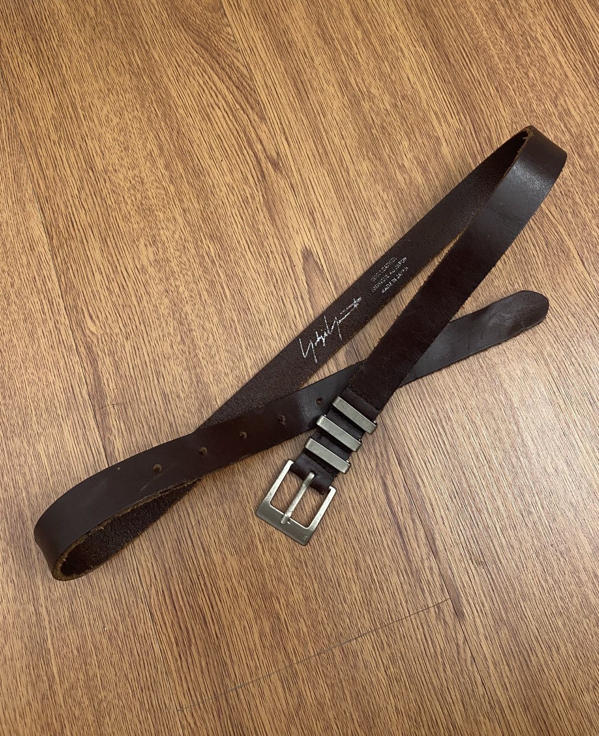Yohji Yamamoto Yohji yamamoto classic leather belt brown Size ONE SIZE - 2 Thumbnail