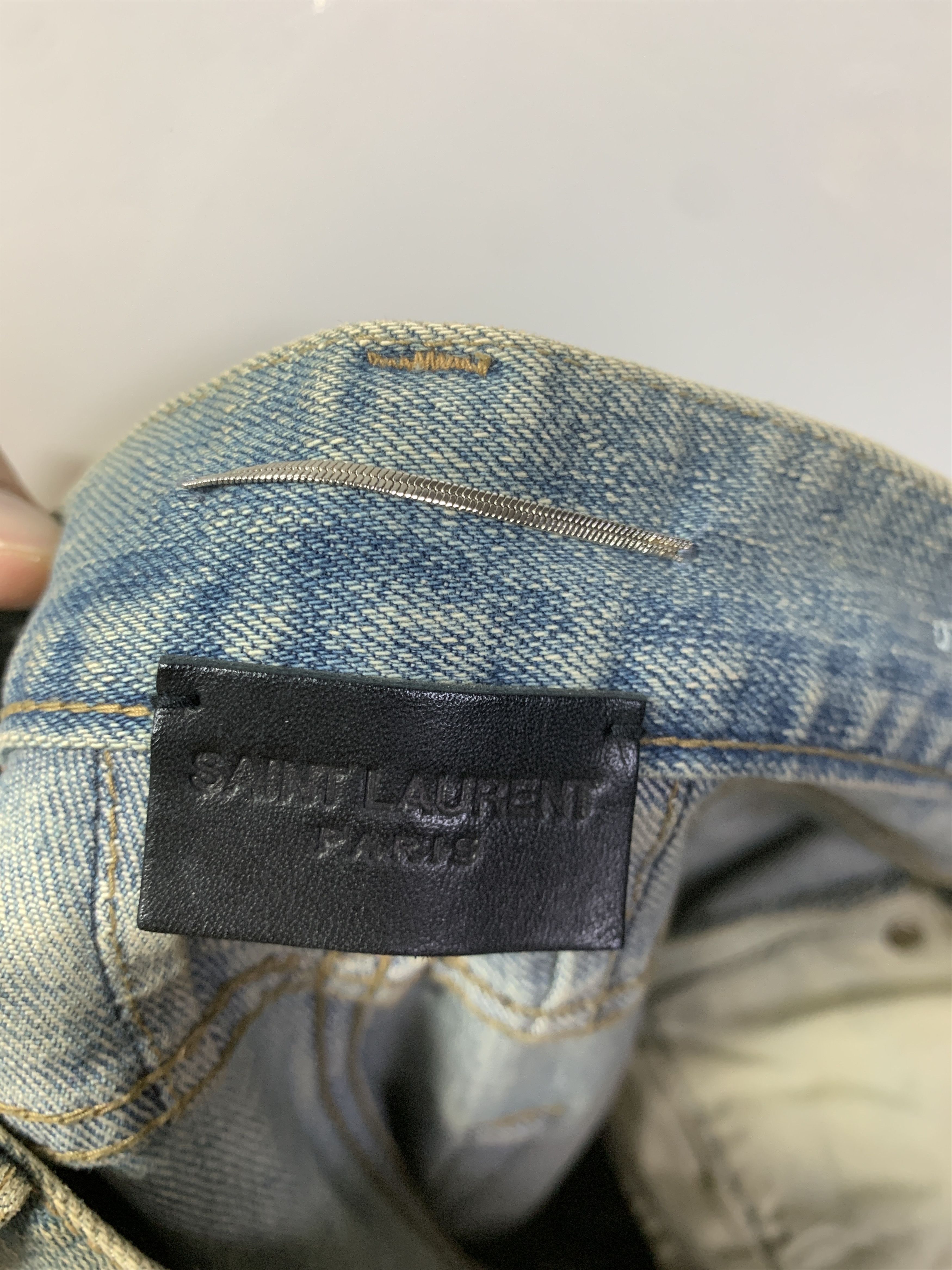 Saint Laurent Destroyed Denim Jacket In All Sizes | eBay