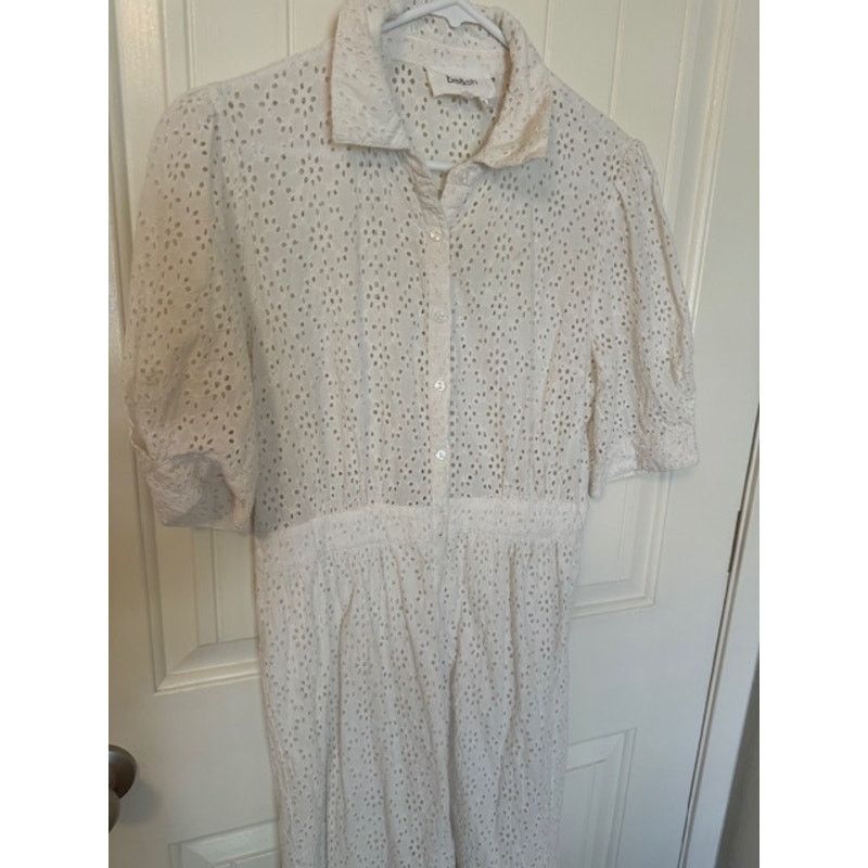 ba&sh BA&SH Selya Eyelet Shirt Dress M Size M / US 6-8 / IT 42-44 - 6 Thumbnail