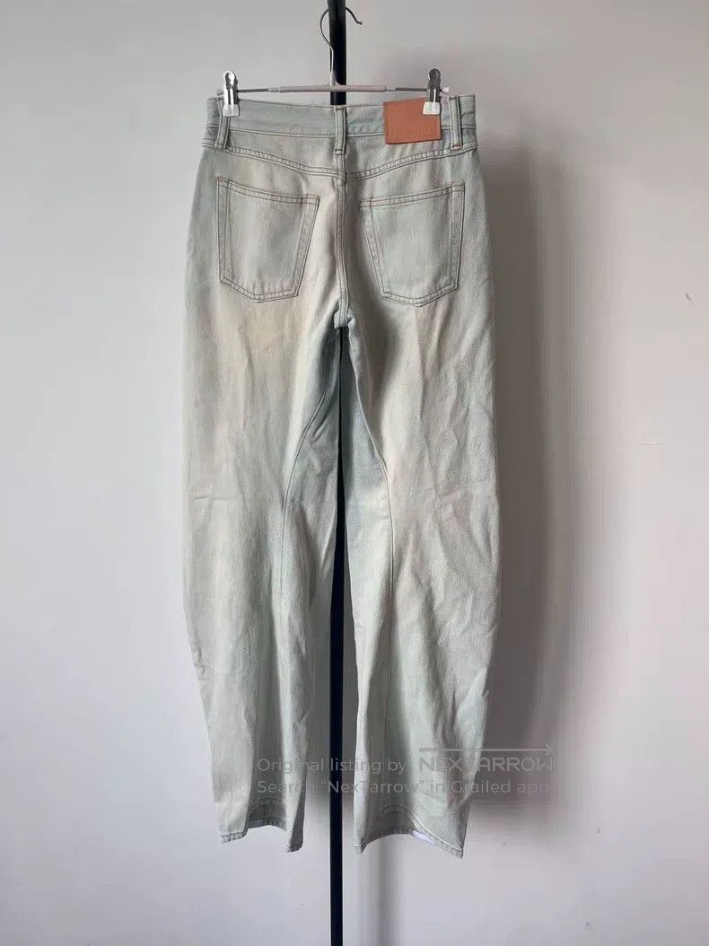 Acne Studios Acne Studios Side-Stripe Logo-Print Loose Straight-Cut Den Size US 32 / EU 48 - 2 Thumbnail
