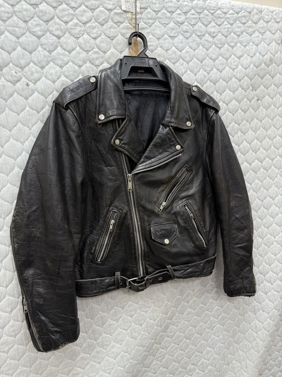 Genuine Leather 🔥🔥🔥ARCHIVE VINTAGE GRENADIERS DOUBLE COLLAR LEATHER JACKET Size US M / EU 48-50 / 2 - 6 Thumbnail