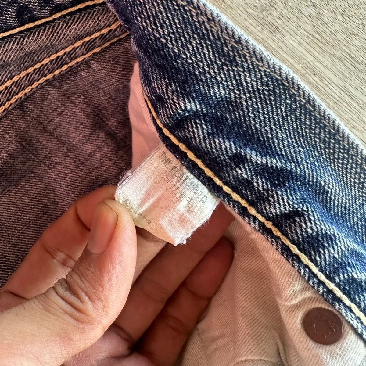 The Flat Head THE FLAT HEAD 18oz DENIM SELVEDGE/REDLINE DISTRESSED PANTS Size US 30 / EU 46 - 13 Thumbnail