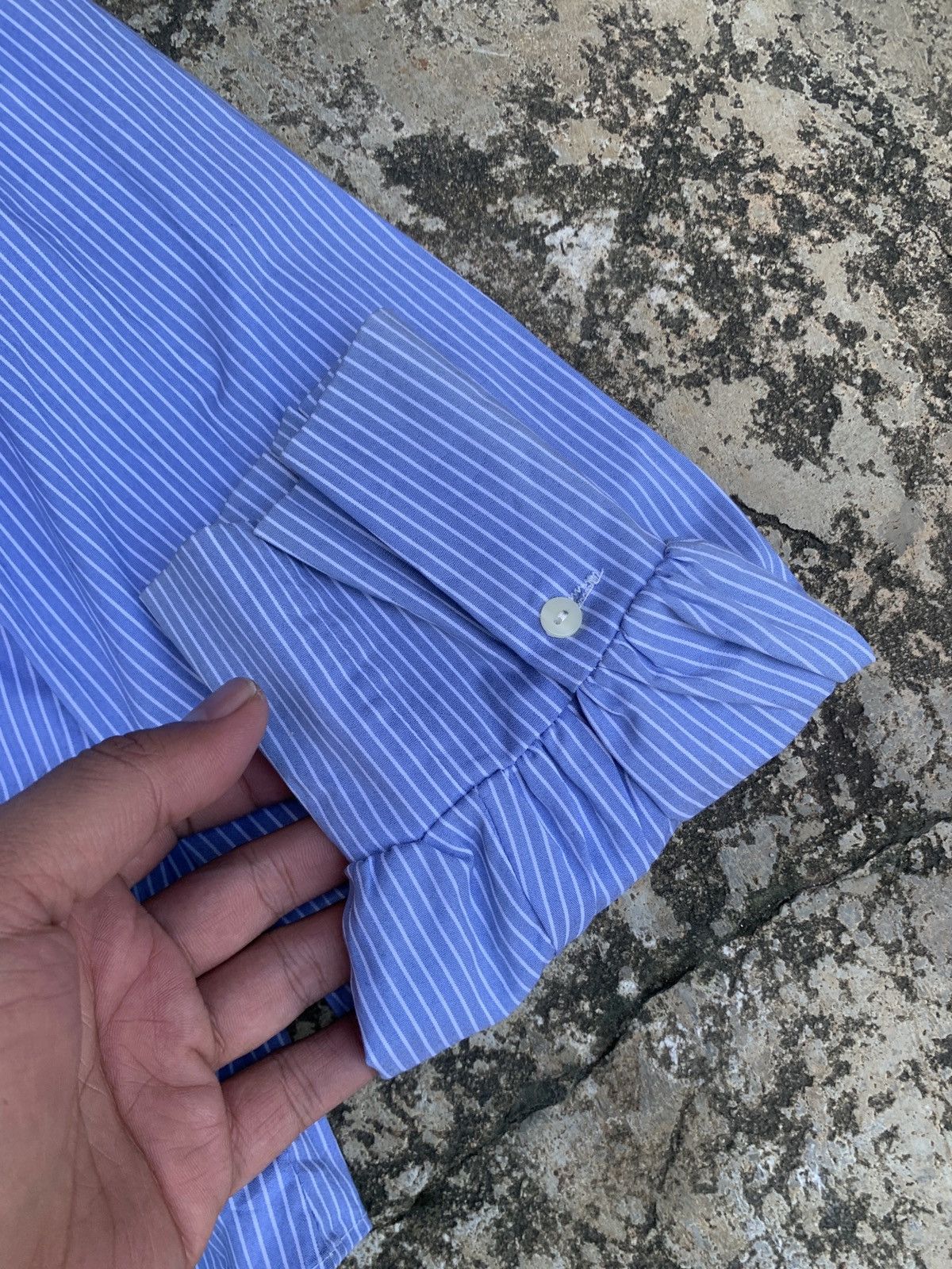 Andersson Bell × Designer Andersson Bell Unbalance Flounce Stripe Blouse Top Size M / US 6-8 / IT 42-44 - 6 Thumbnail