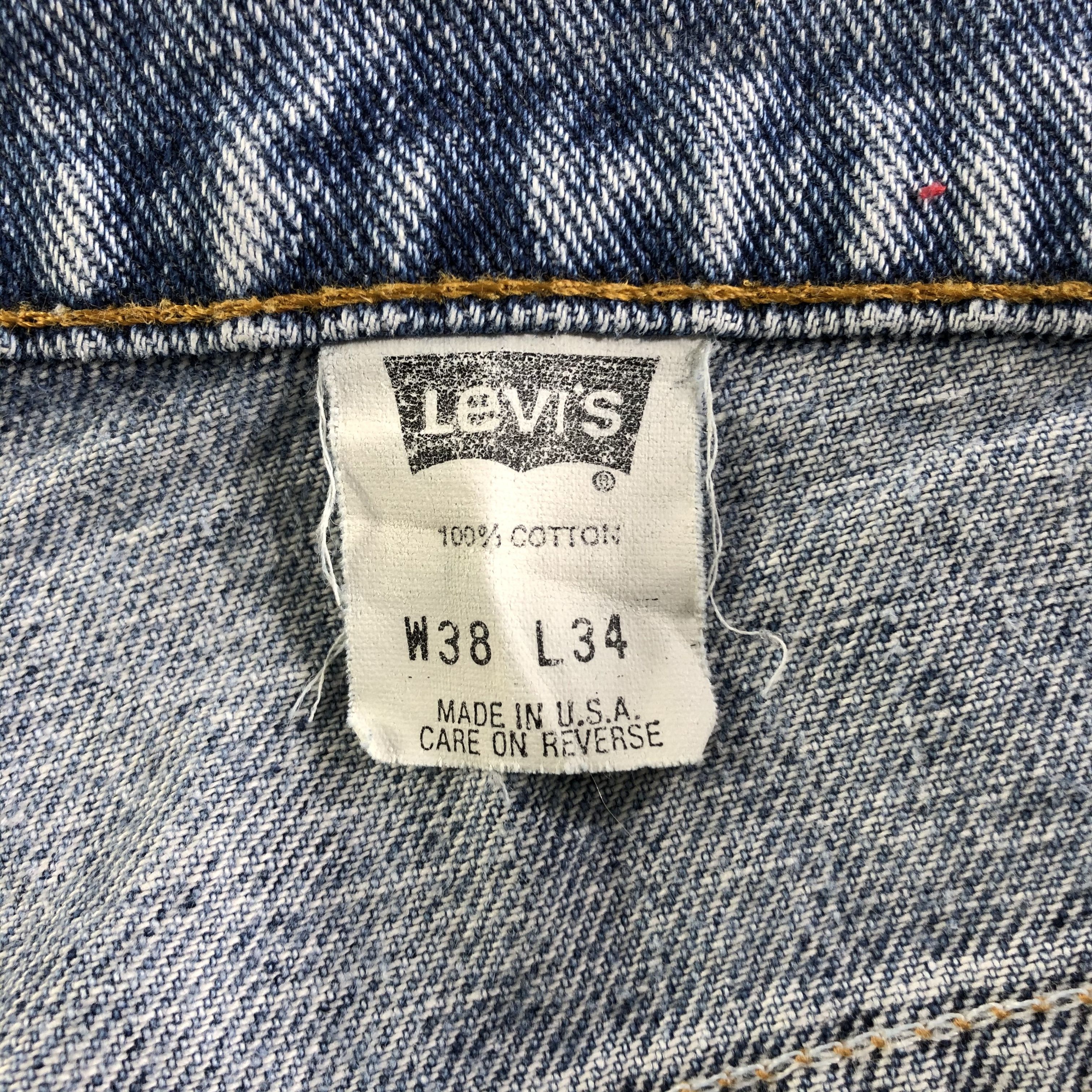 Levi's × Vintage Vintage Light Wash Levis Jeans-J4379 Size 37" - 9 Thumbnail