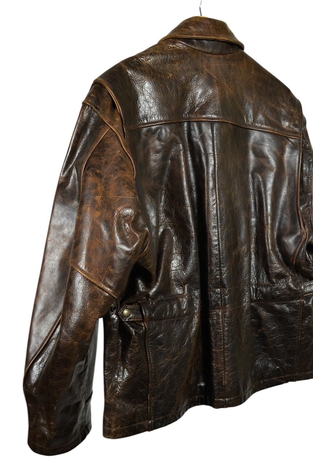 Avirex 90s Vintage Redskins B32 Leather Military Bomber Jacket Size US XL / EU 56 / 4 - 15 Thumbnail