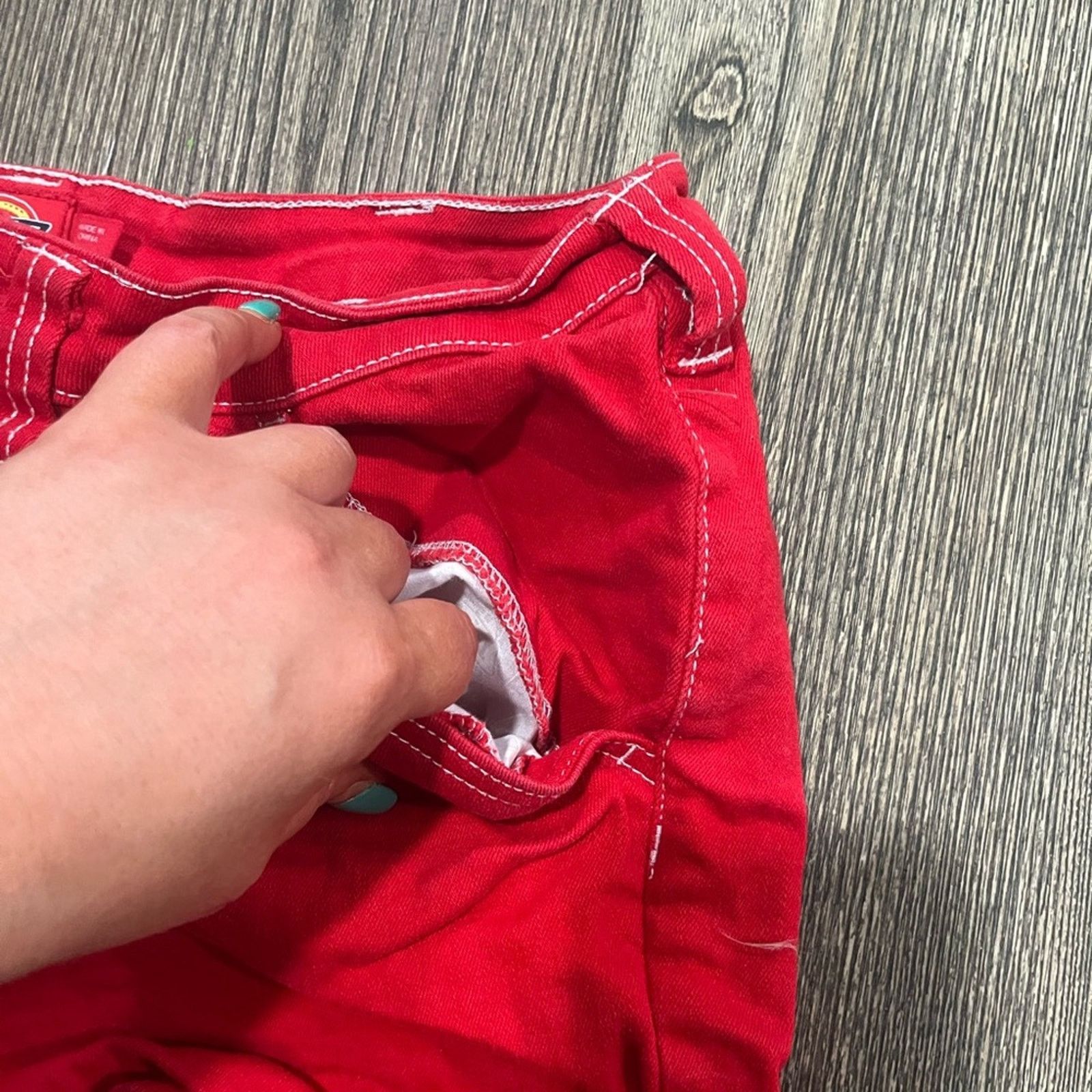 Dickies Dickies Womens Carpenter Shorts High Rise Denim Size 14 Size 36" / US 14 / IT 50 - 2 Thumbnail