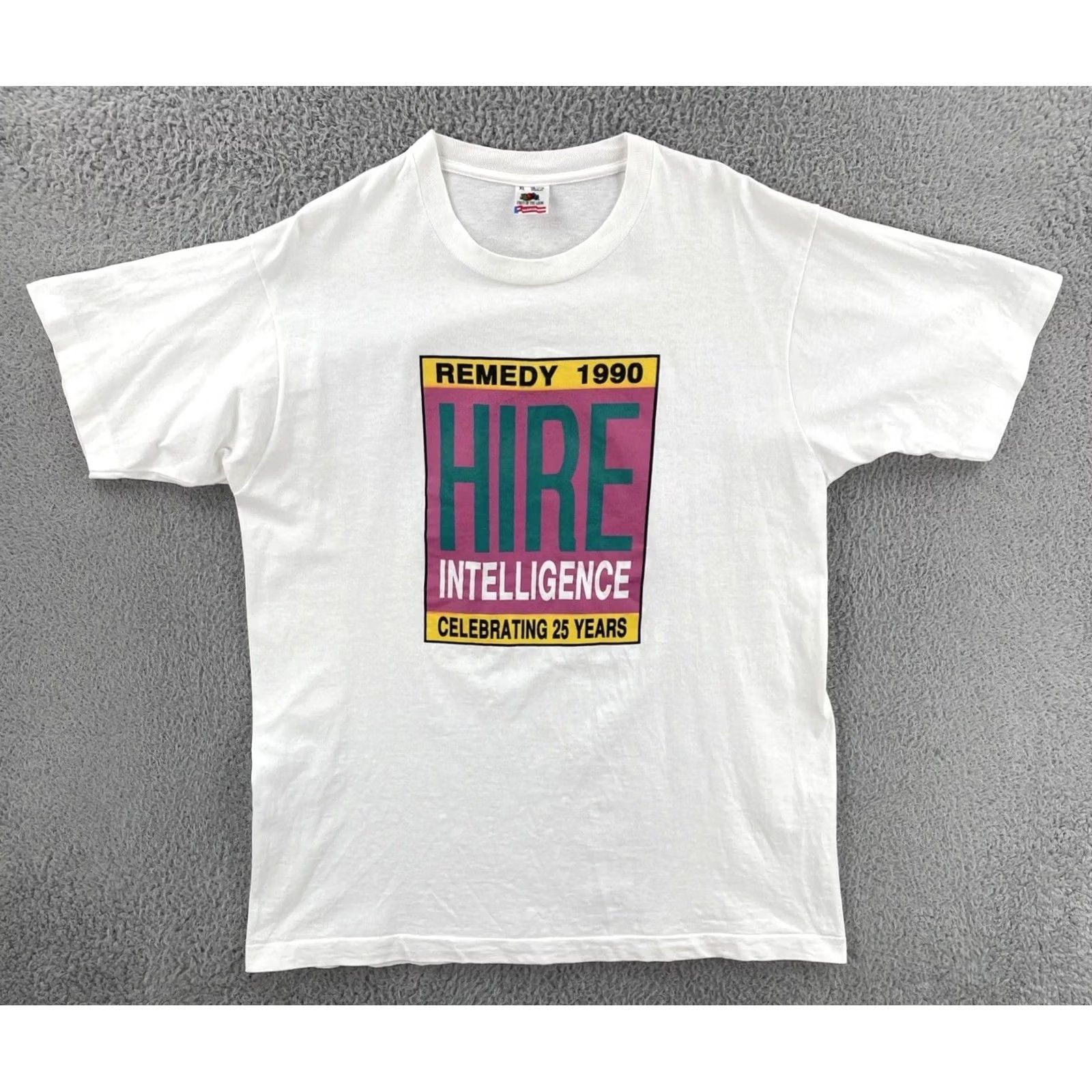 Fruit Of The Loom VINTAGE Fruit of the Loom XL Single Stitch Shirt Men White Crew Neck Short Sleeve USA 1990 Knit Comfort Easy Care Size US XL / EU 56 / 4 - 2 Thumbnail