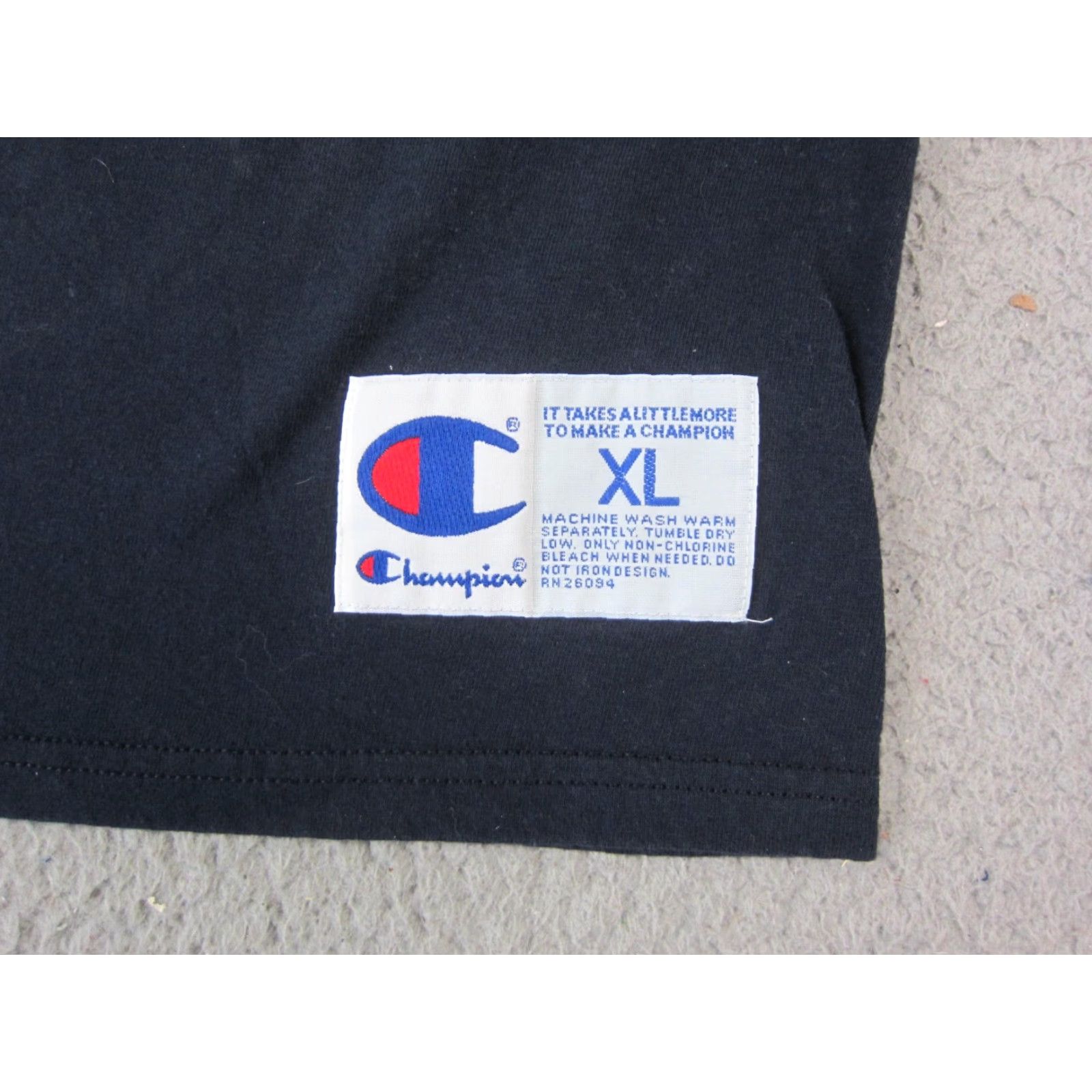 Champion VINTAGE Champion Shirt Tank Top Mens XL Blue 90s Athletic Muscle Tee Short Sleeve Crew Neck T-Shirt Jersey Cotton Logo Care: Machine Washable Size US XL / EU 56 / 4 - 2 Thumbnail
