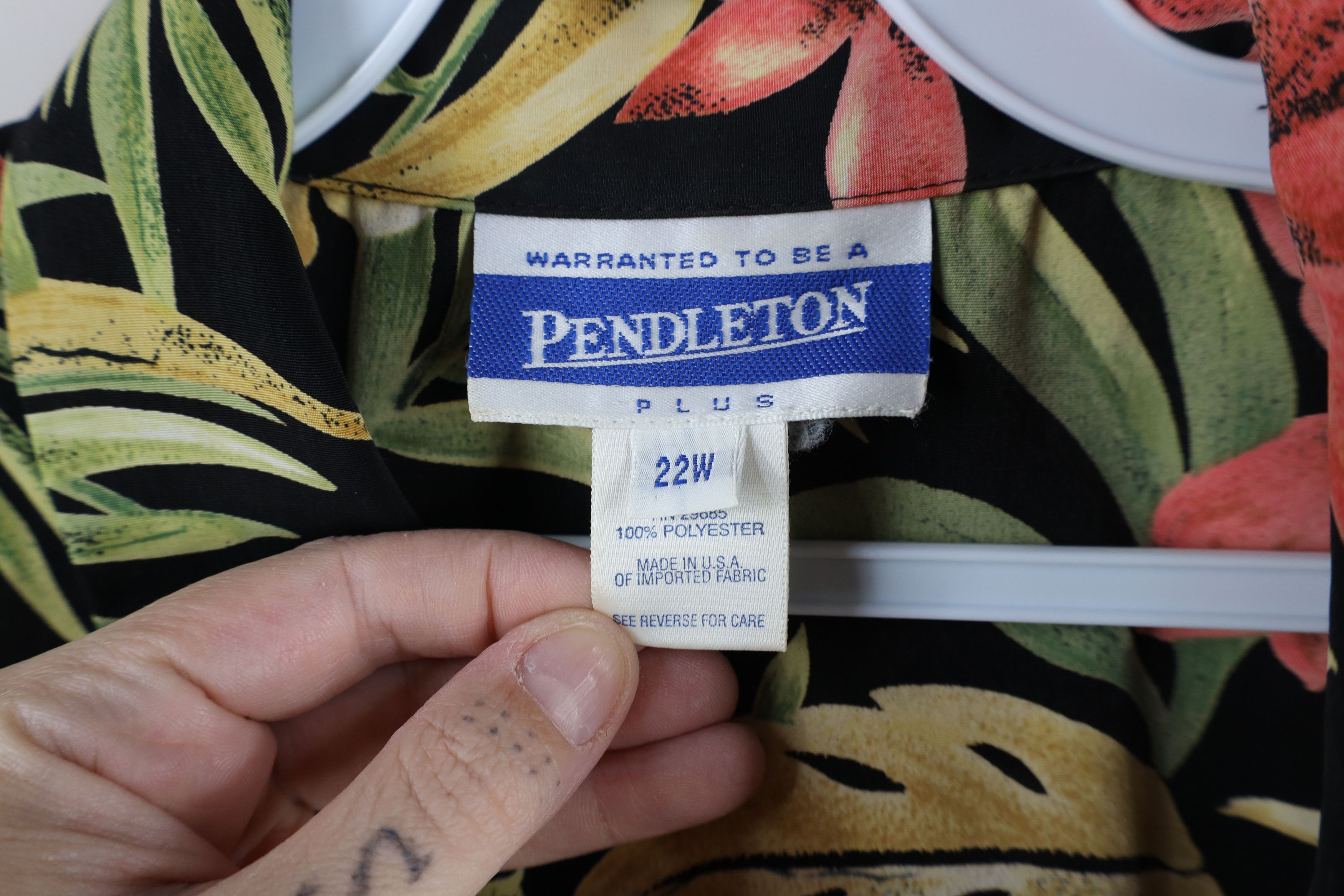 Pendleton × Vintage Vintage 90s Pendleton Collar Short Sleeve Button Shirt USA Size 3XL / US 20-22 - 6 Thumbnail