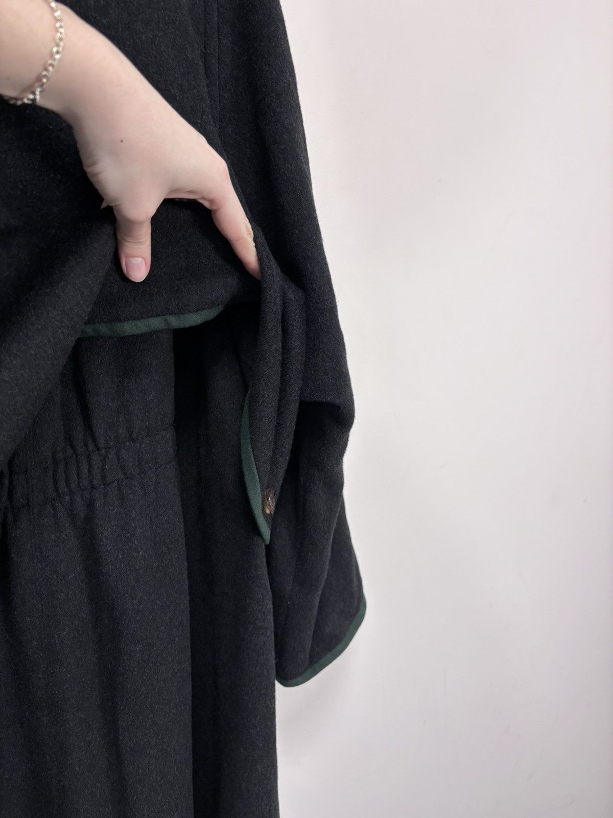 Other Vintage Lodenfrey Women’s Charcoal Grey Black Wool Coat Size L / US 10 / IT 46 - 24 Thumbnail
