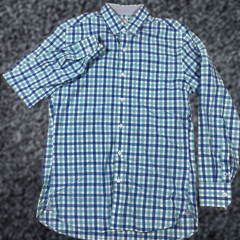 Bonobos Bonobos Button-Up Shirt Mens Small S Plaid Long Sleeve Lightweight Multicolor Size 36R - 1 Thumbnail
