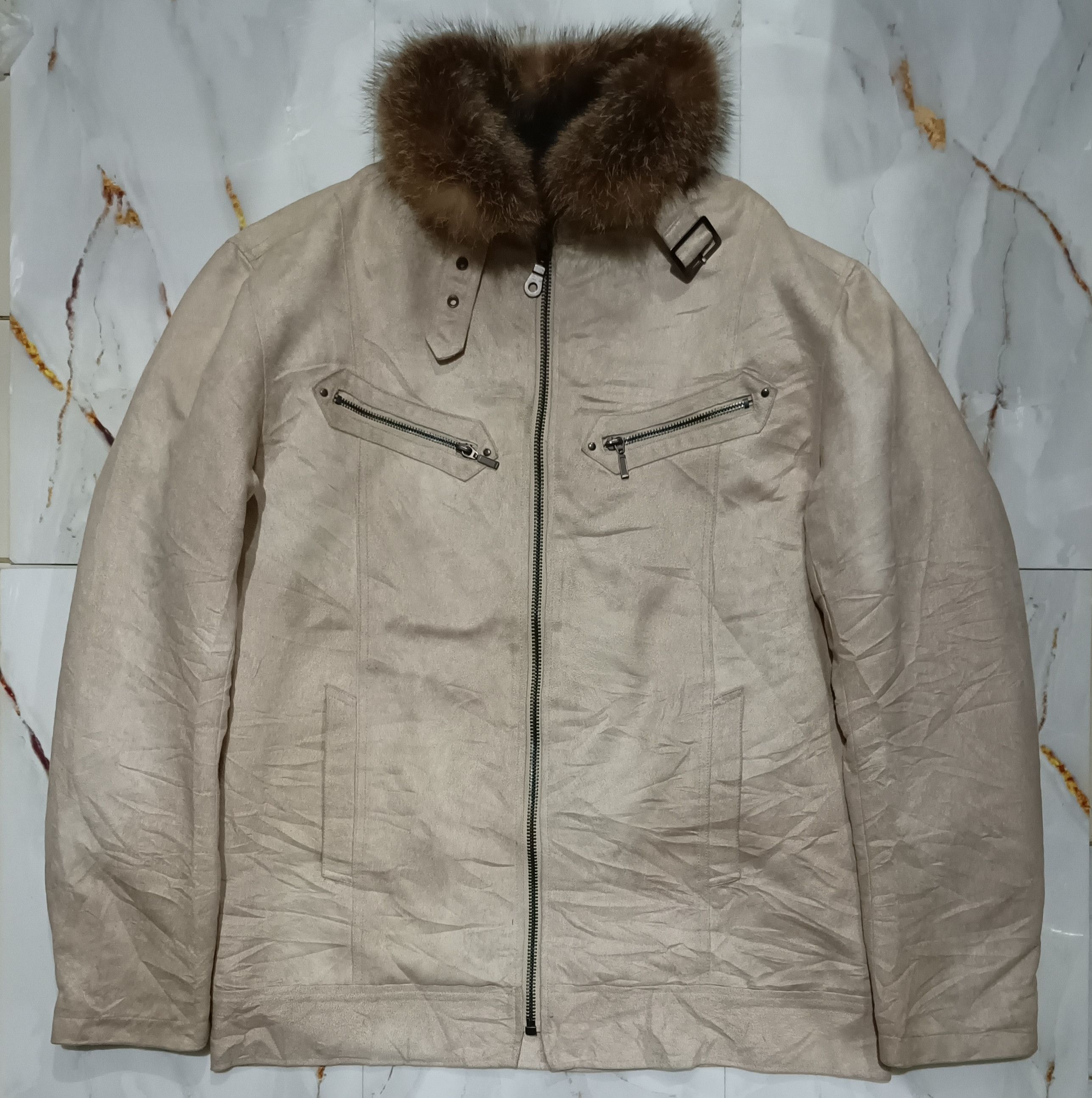 In The Attic splendid satisfaction riders raccoon suedeleather fur jacket Size US XL / EU 56 / 4 - 2 Thumbnail