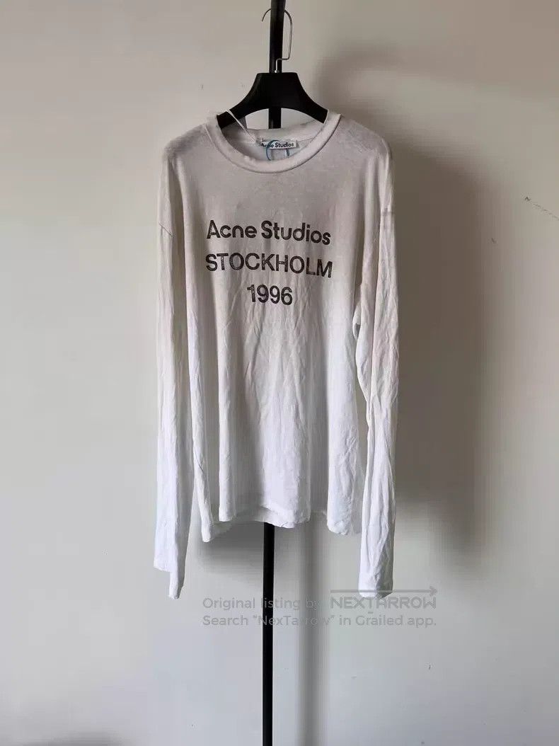 Acne Studios Acne Studios 1996 Series Letter Logo Aged Printed Crewneck Size US S / EU 44-46 / 1 - 1 Thumbnail