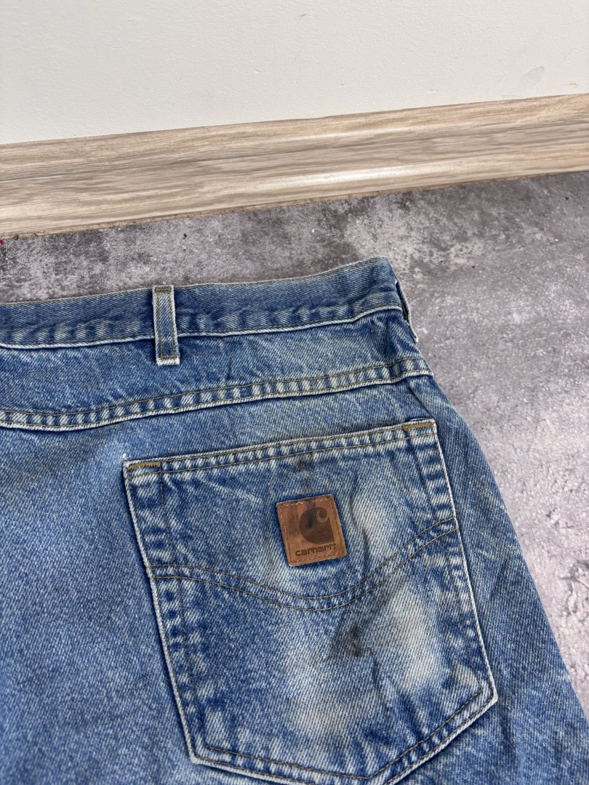 Carhartt Vintage Carhartt Men’s Denim Jeans Faded Light Blue Workwear Size US 44 / EU 60 - 10 Thumbnail