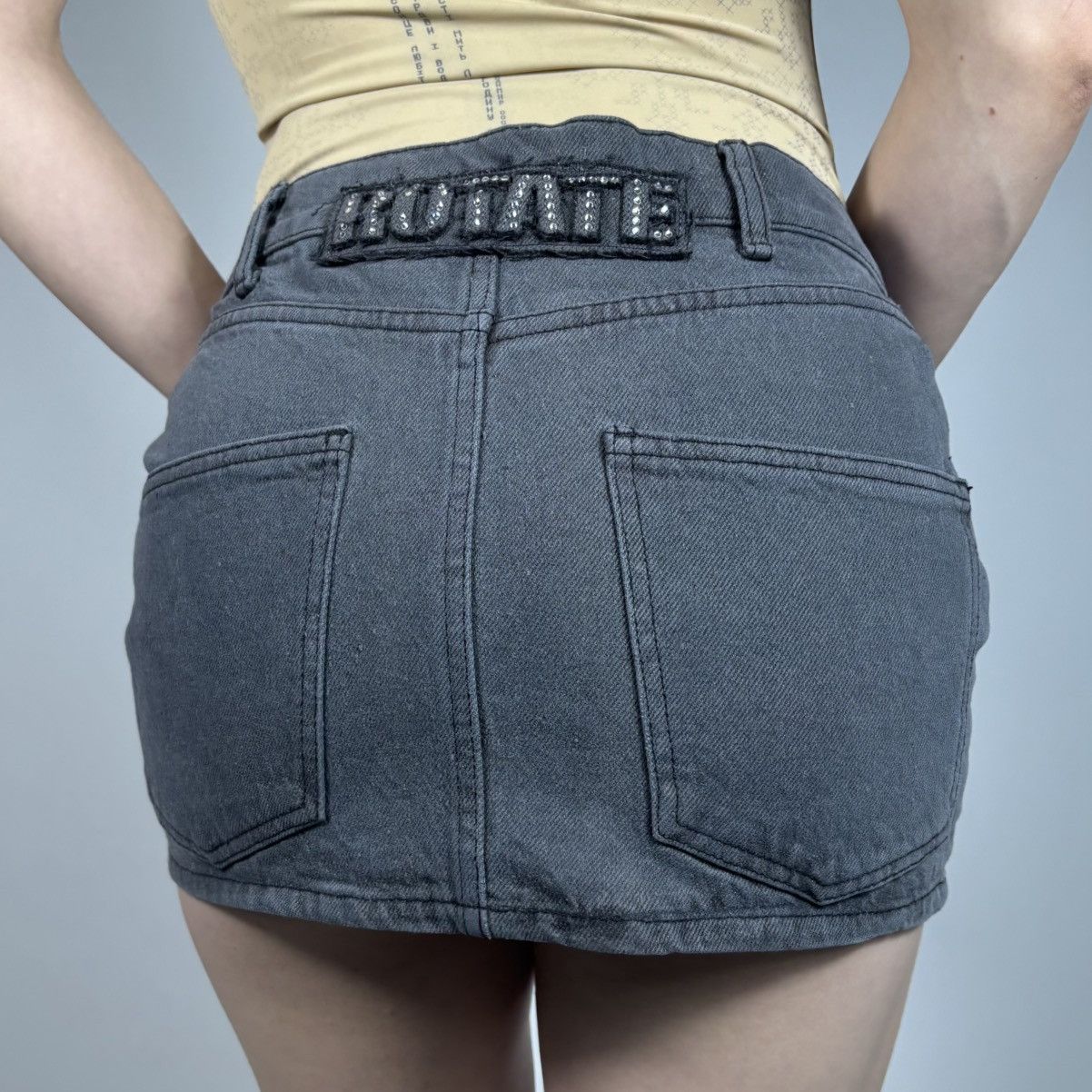 ROTATE Vintage Y2K Rotate Denim Retro Mini Skirt 90s Style Size 26" / US 2 / IT 38 - 1 Thumbnail