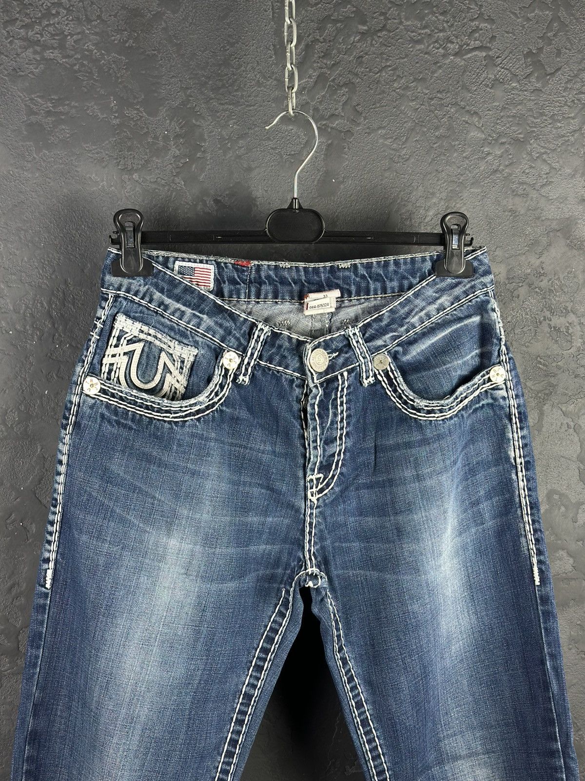 True Religion True Religion Jeans White Stitch Made in USA Size US 33 - 6 Thumbnail