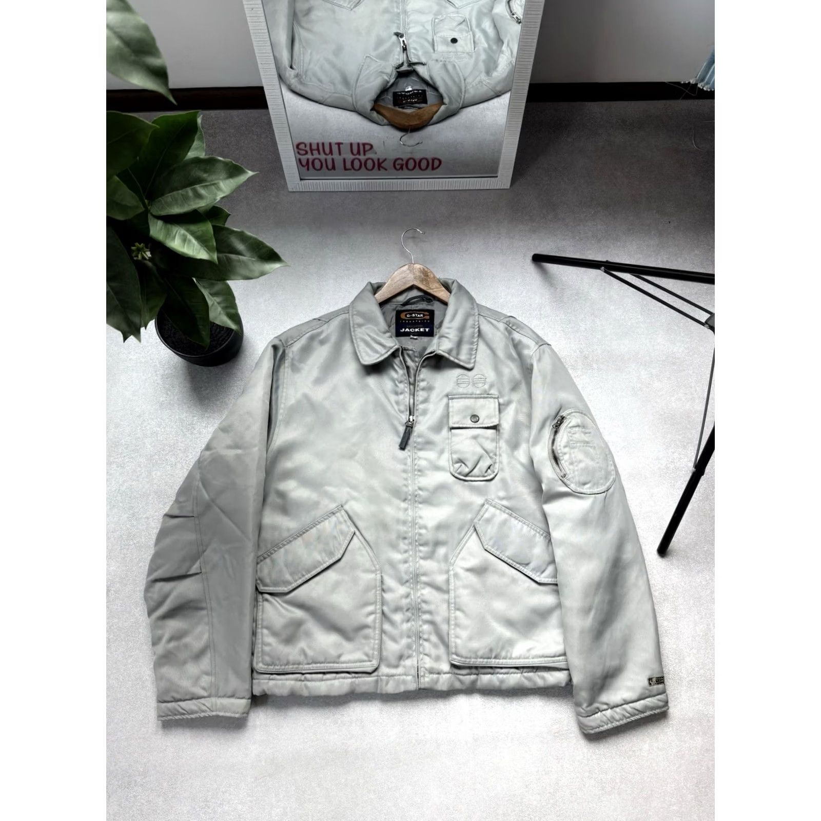 G-Star VINTAGE G-Star Bomber Jacket MA-2 Flyer Quilted Military Mens Casual Mint Size L Size US L / EU 52-54 / 3 - 2 Thumbnail