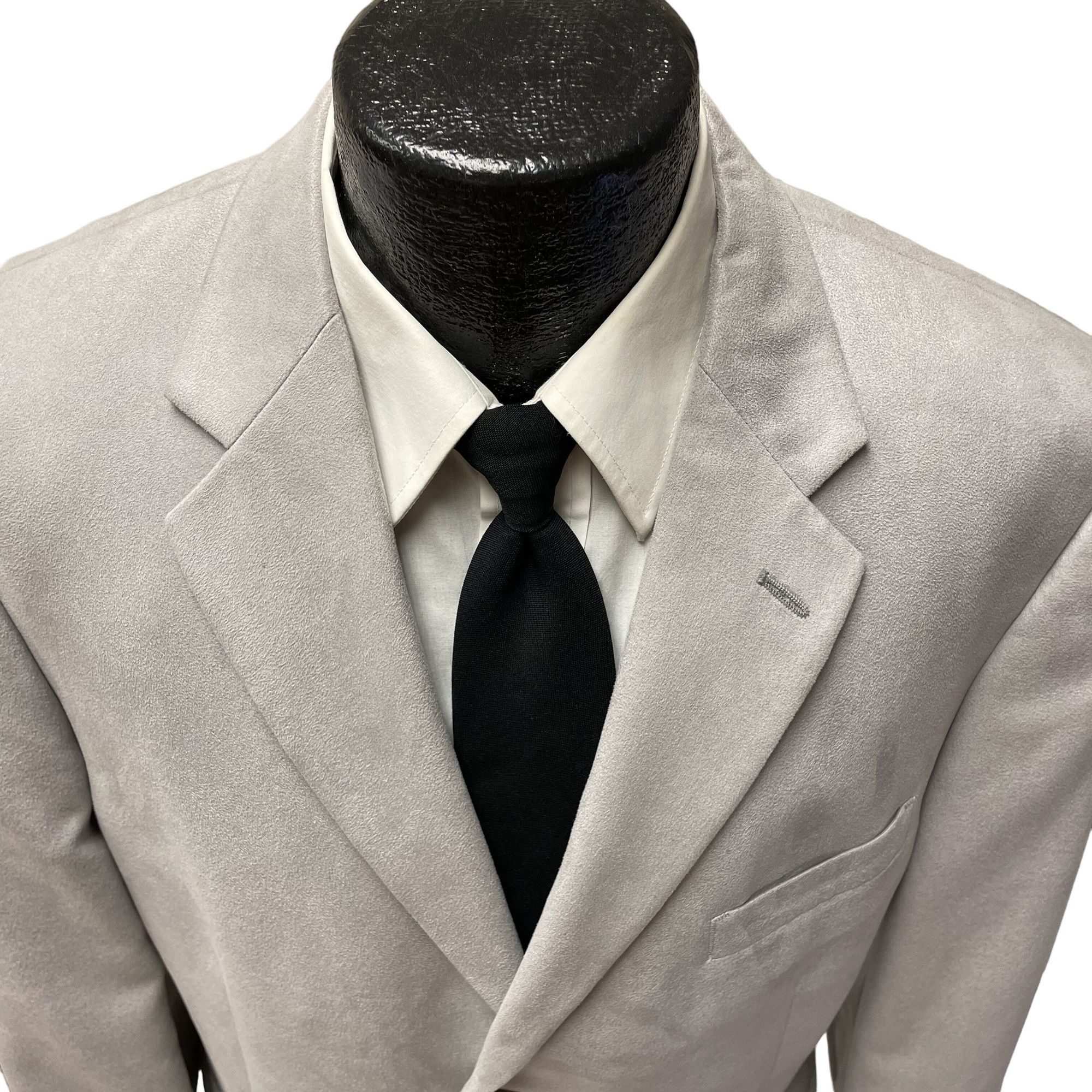 Stafford Stafford SILVER Gray Sport Coat MICROFIBER 3 btn Jacket Size 42L - 2 Thumbnail