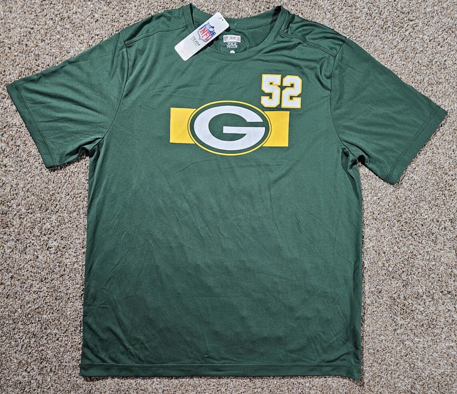 Designer NFL Apparel Packers TX3 Cool Shirt L NWT Clay Matthews 52 Size ONE SIZE - 1 Thumbnail