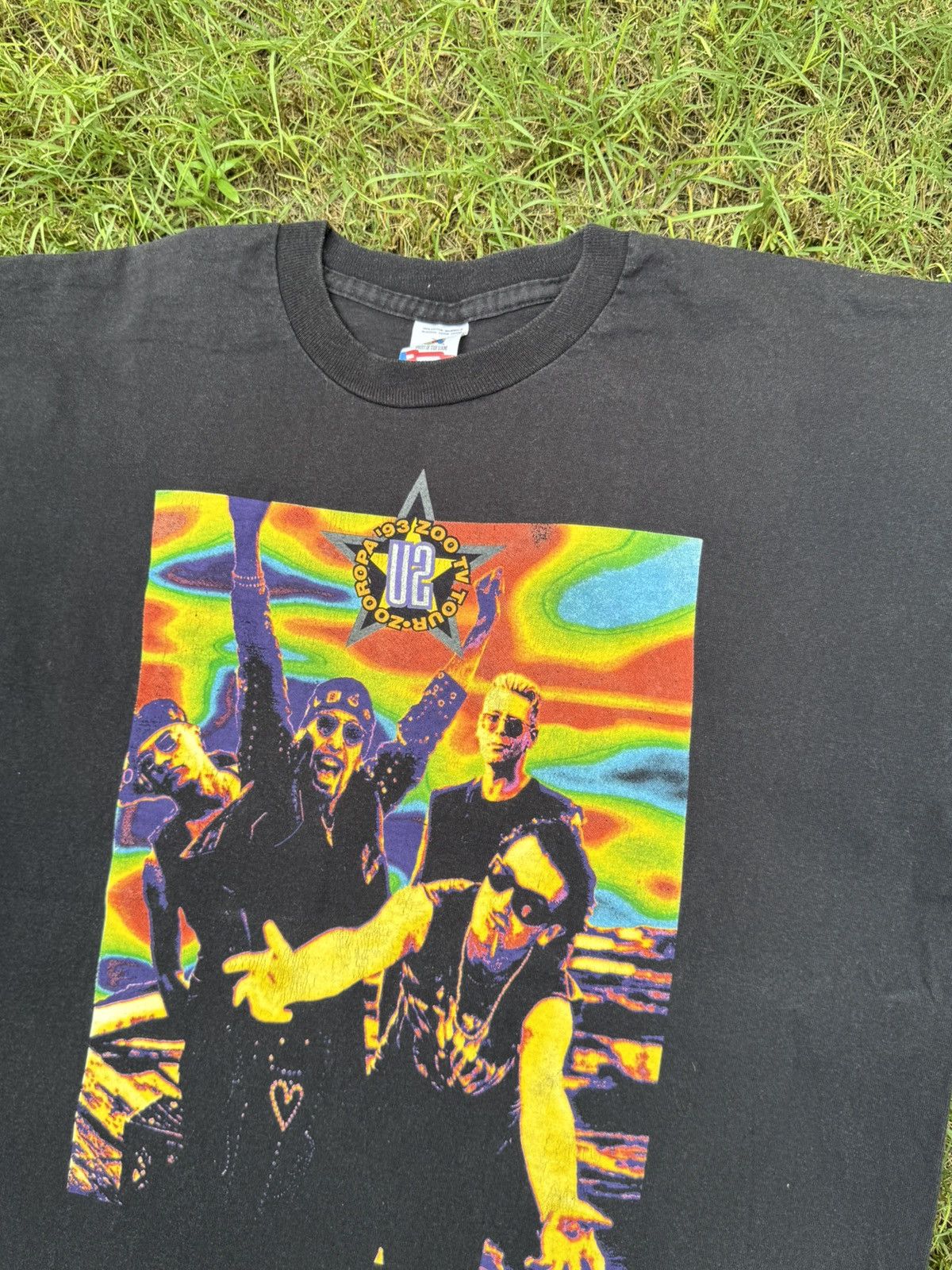 Vintage Vintage U2 T-shirt Zoo TV Tour 90's Zooropa Size US XL / EU 56 / 4 - 4 Thumbnail