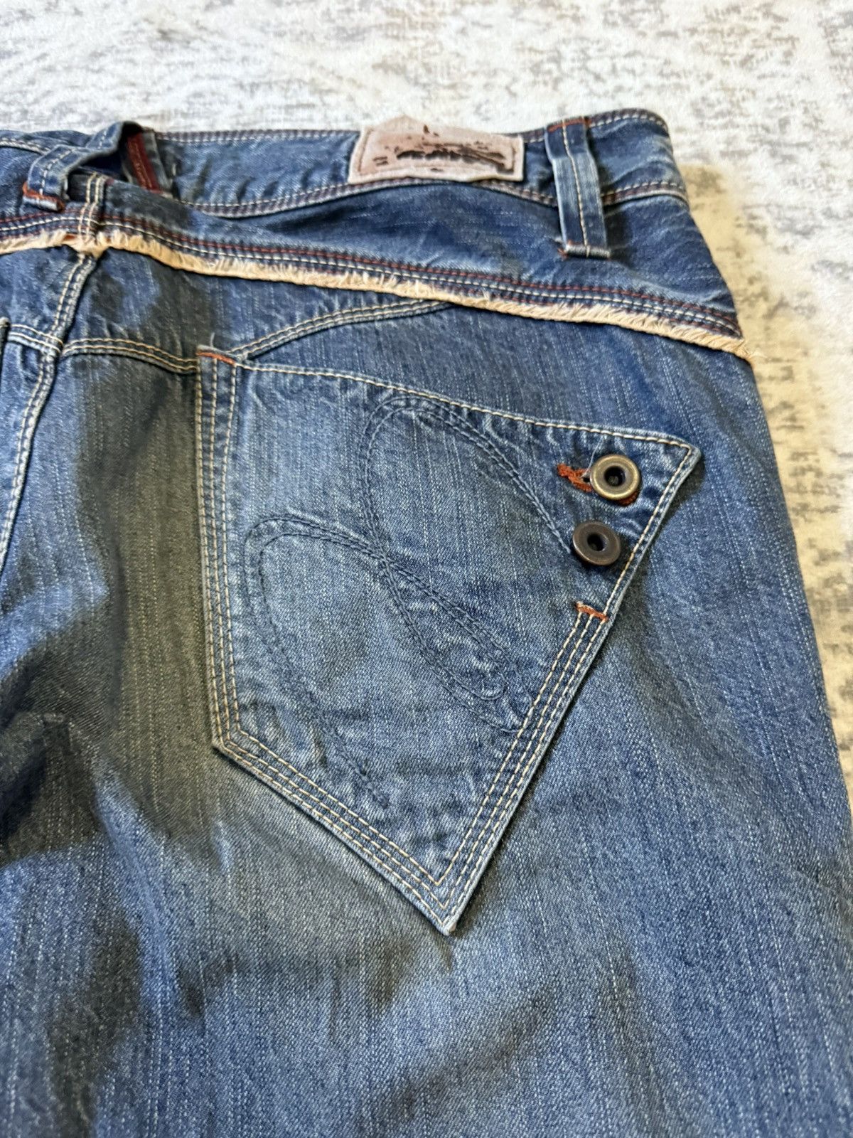 Beauty Beast Beauty Beast Style Asymmetrical Pocket Wide Leg Flared Jeans Size US 32 / EU 48 - 6 Thumbnail