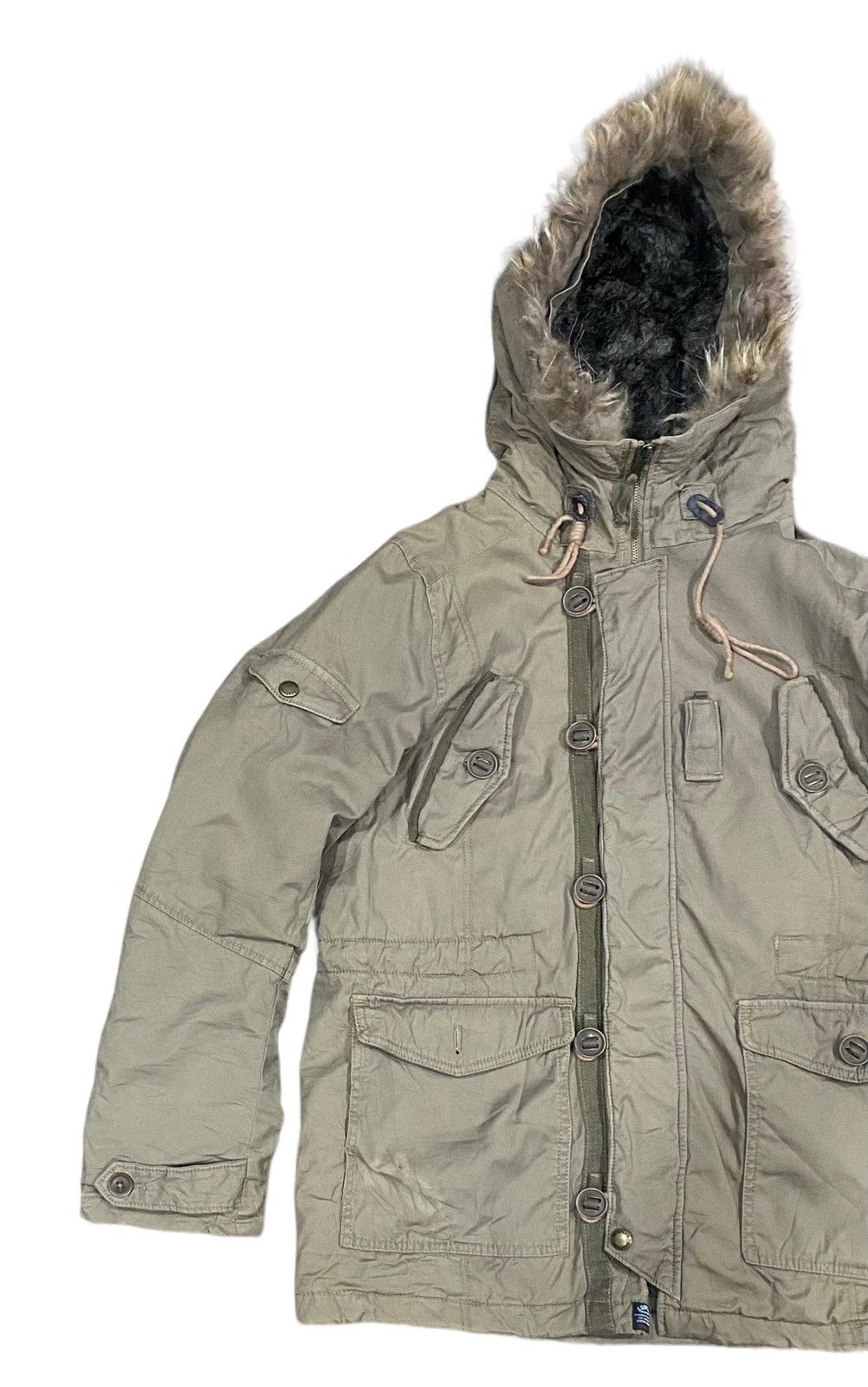 Vintage Surplus Double Coat Hoodie Heavy Jacket (XL) Size US XL / EU 56 / 4 - 4 Thumbnail