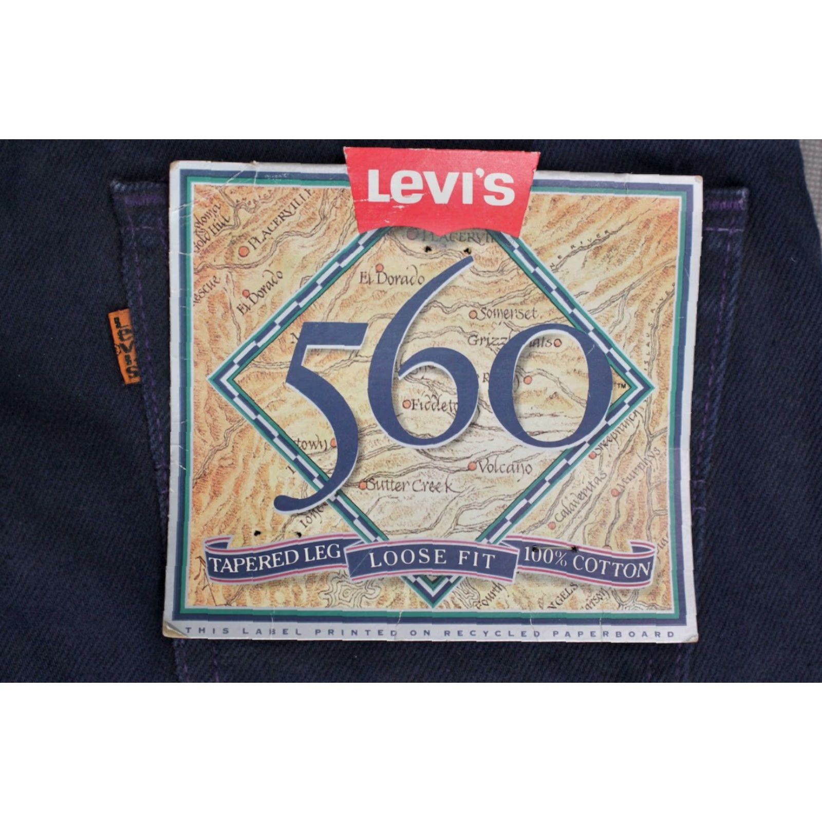 Levi's Levi's 560 Jeans Shirt Levi's 560 Jeans Mens 29x32 Blue 1990s VTG Original Peg/Tapered Cotton 90s Boys Girls Mens Womens Size US 29 - 7 Thumbnail