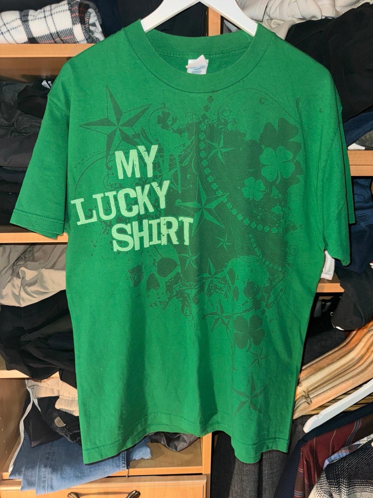 Designer Triple A Irish My Lucky Shirt JNCO Skull Grunge Rare Sz L Size US L / EU 52-54 / 3 - 2 Thumbnail