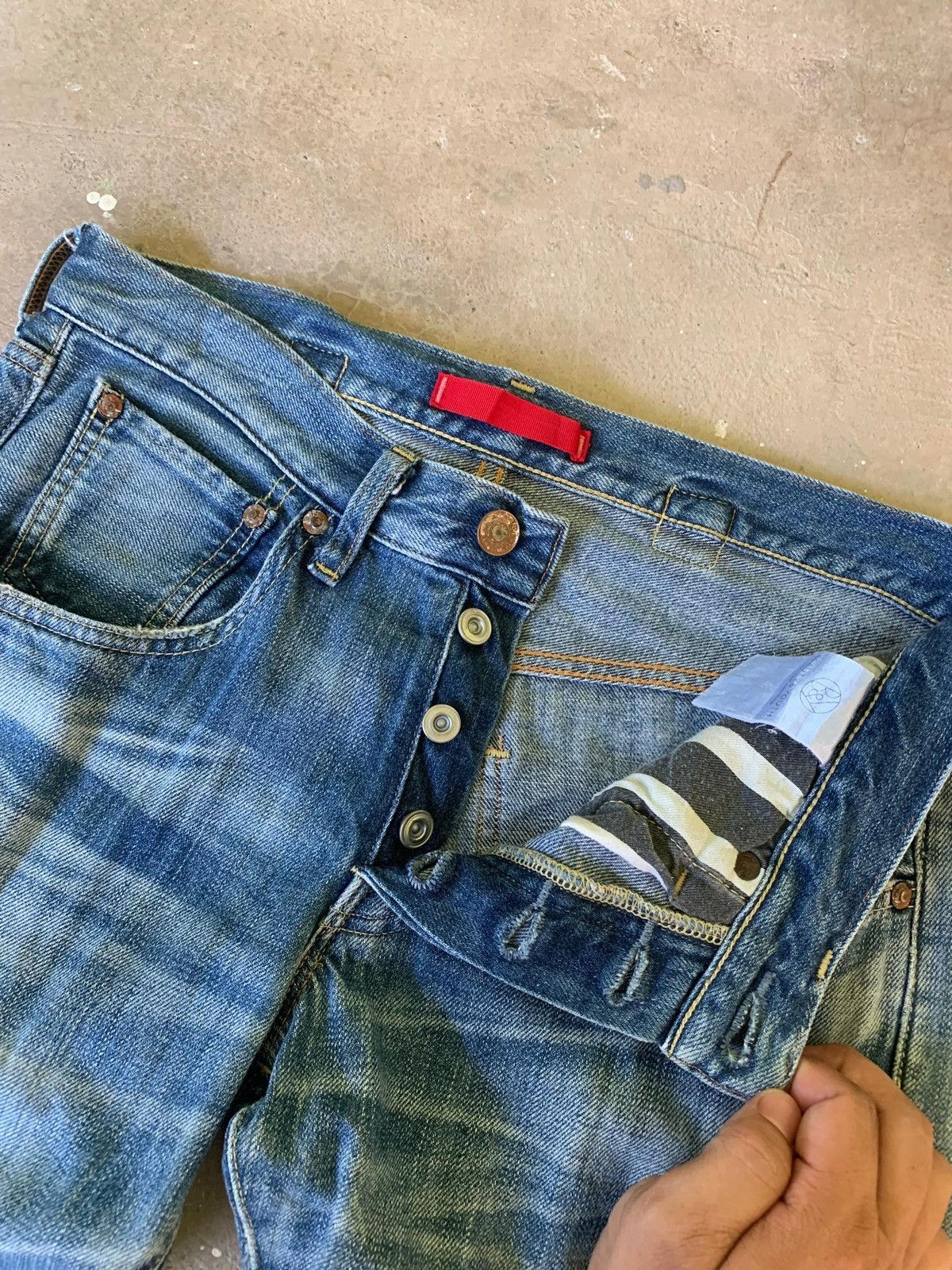 BEAUTY&YOUTH Beauty & Youth United Arrows Distressed Cinch Denim Size US 30 / EU 46 - 7 Thumbnail