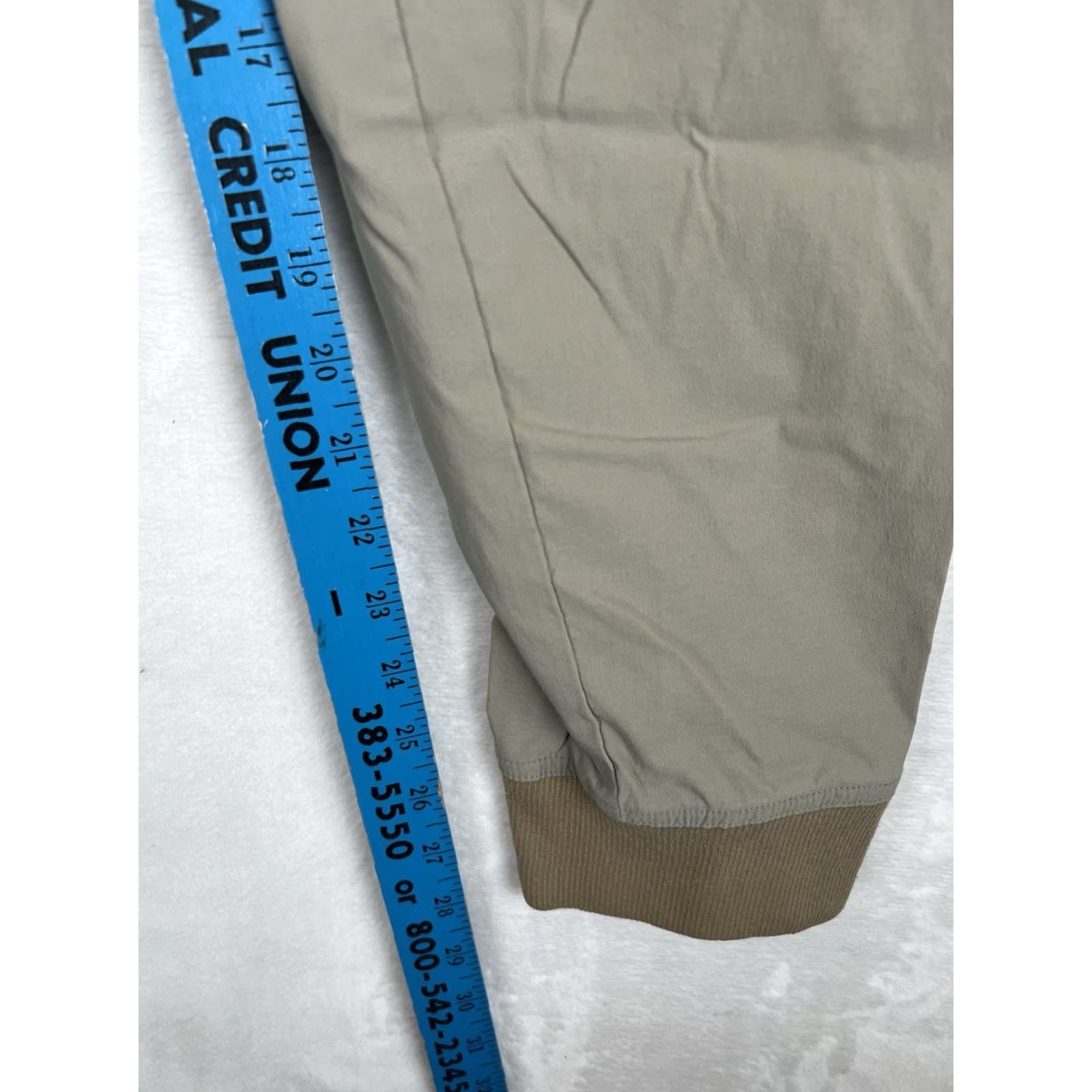 Vintage CALIVILLE Jogger Pants Beige Light Brown Men’s XL Elastic Waist Nylon Regular 29 In Seamy 36 In Waist Casual Size US 36 / EU 52 - 3 Thumbnail