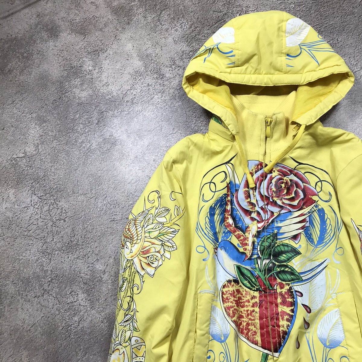 Vintage Vintage Y2K Ed Hardy Bomber Jacket Graphic Streetwear Slim M Size M / US 6-8 / IT 42-44 - 2 Thumbnail
