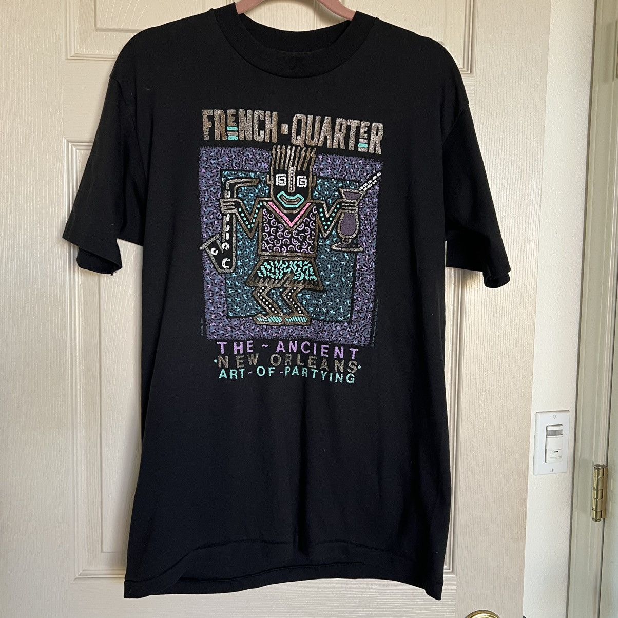 Vintage Vintage French Quarter T-Shirt - Made in USA -Single Stitch Size US L / EU 52-54 / 3 - 1 Thumbnail