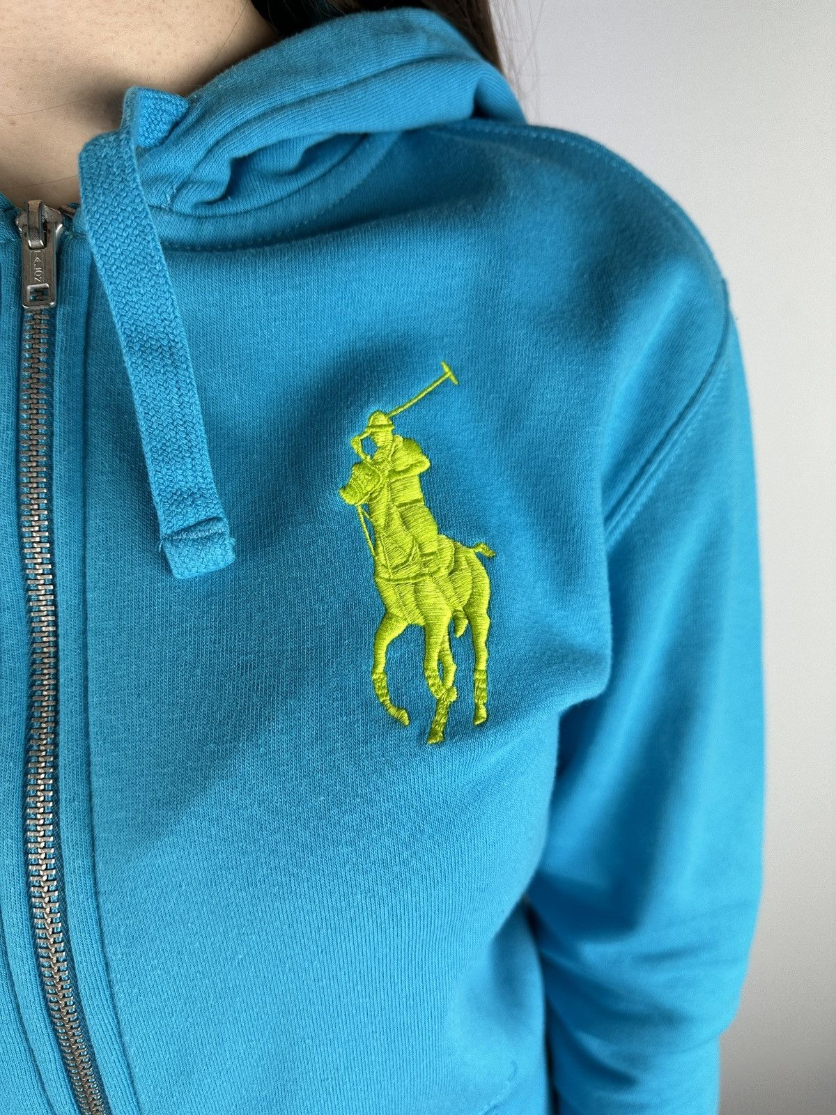 Polo Ralph Lauren × Vintage Vintage Y2K Polo Ralph Lauren Big Horse Logo Zip Up Hoodie Size L / US 10 / IT 46 - 3 Thumbnail