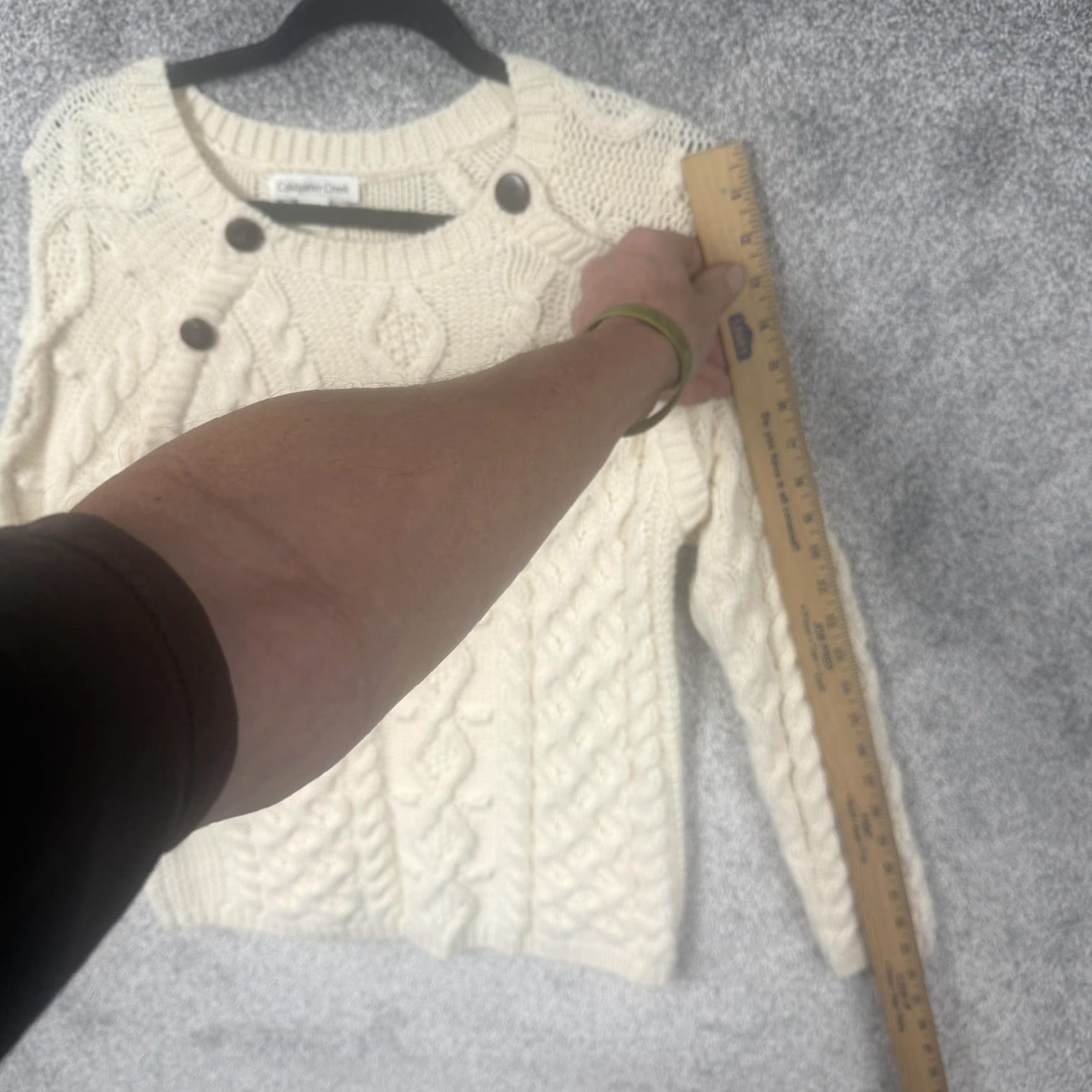 Coldwater Creek Vtg 90s Coldwater Creek Sweater Womens PS White Cable Knit Coastal Granola Girl Size S / US 4 / IT 40 - 3 Thumbnail