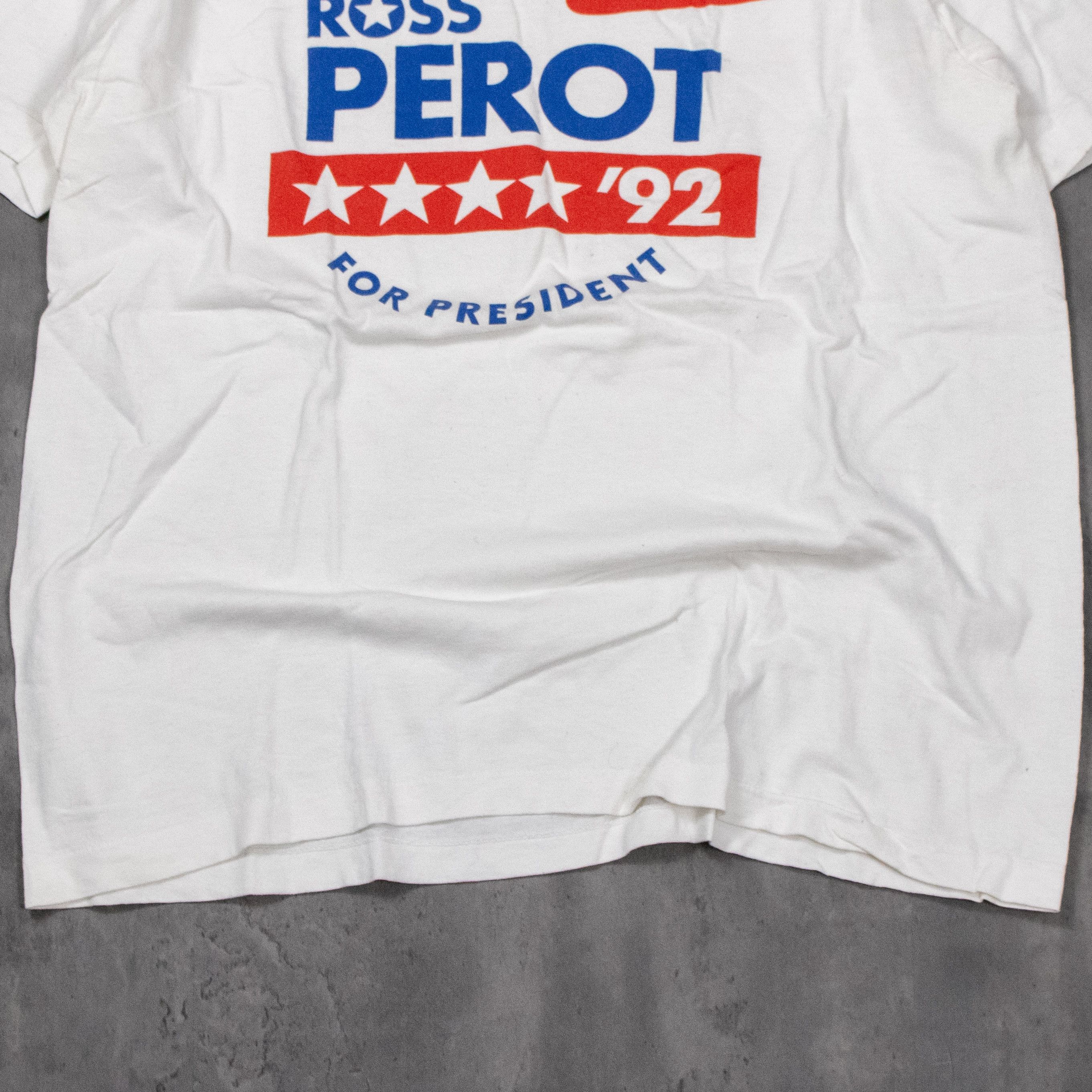 Fruit Of The Loom × Vintage Vintage 1992 Ross Perot For President Single Stitch Tee Size US L / EU 52-54 / 3 - 5 Thumbnail