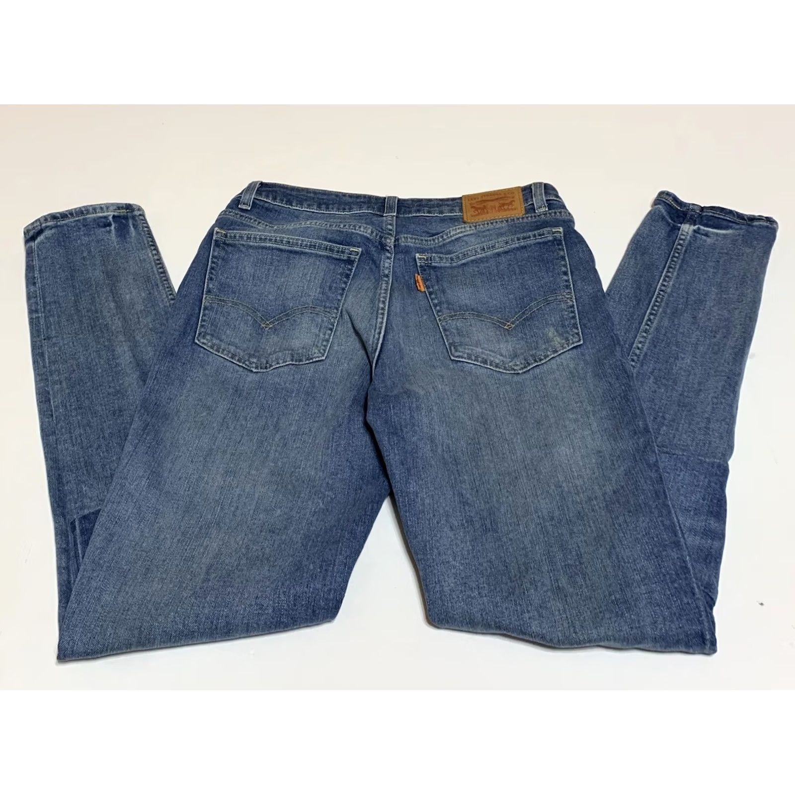 Levi's VINTAGE Levi’s 721 Skinny Patchwork Jean Womens 29x31 Blue Regular Stretch Pockets Denim Decade Classic Size 29" - 3 Thumbnail