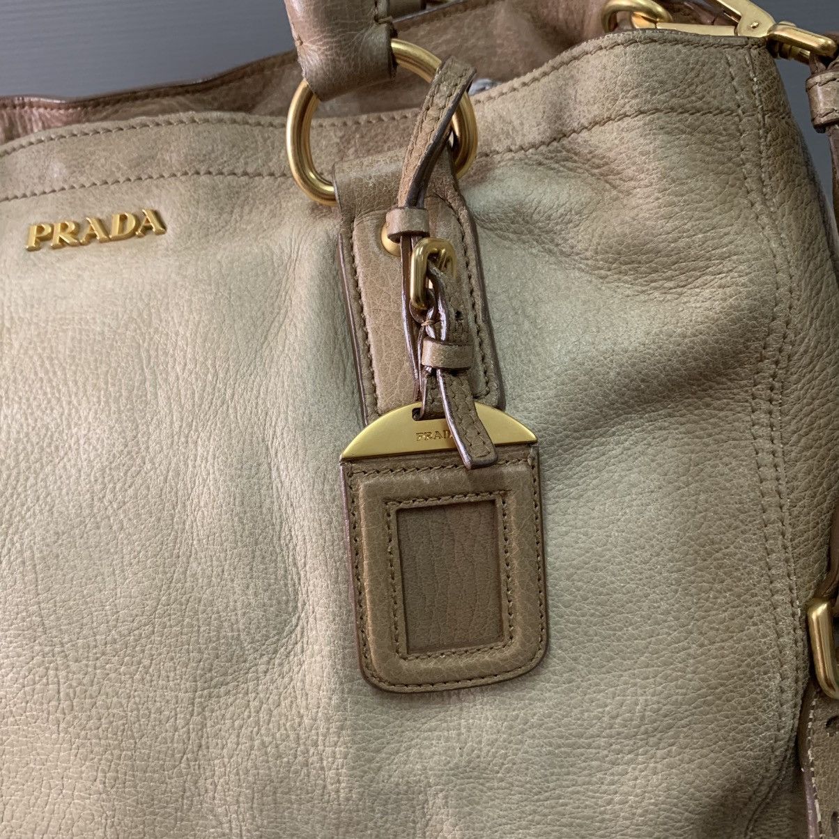 Prada Prada Leather Large Shoulder Bag Size ONE SIZE - 3 Thumbnail