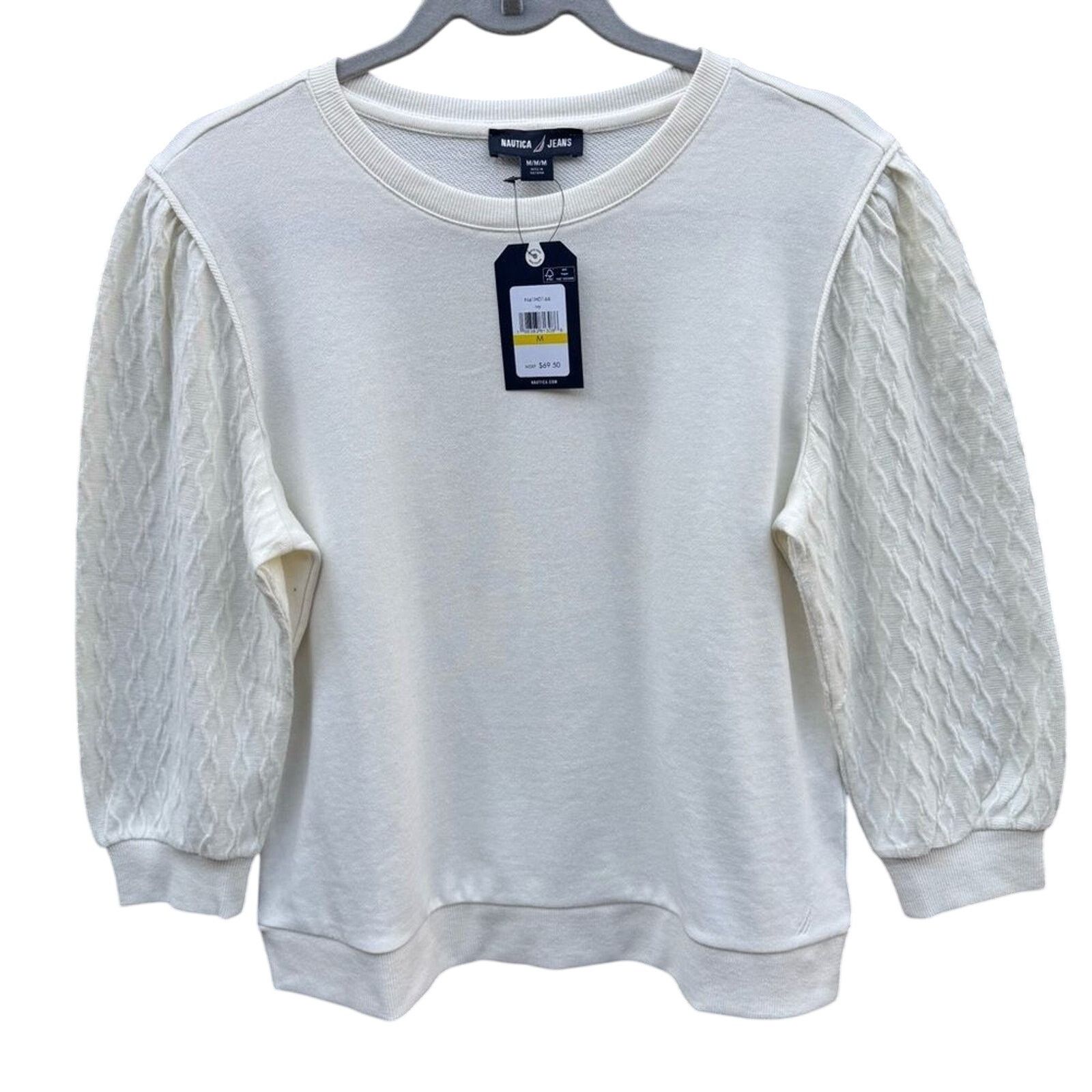 Nautica NWT New Nautica Jeans Womens Medium Crew Neck Sweatshirt Size M / US 6-8 / IT 42-44 - 1 Thumbnail