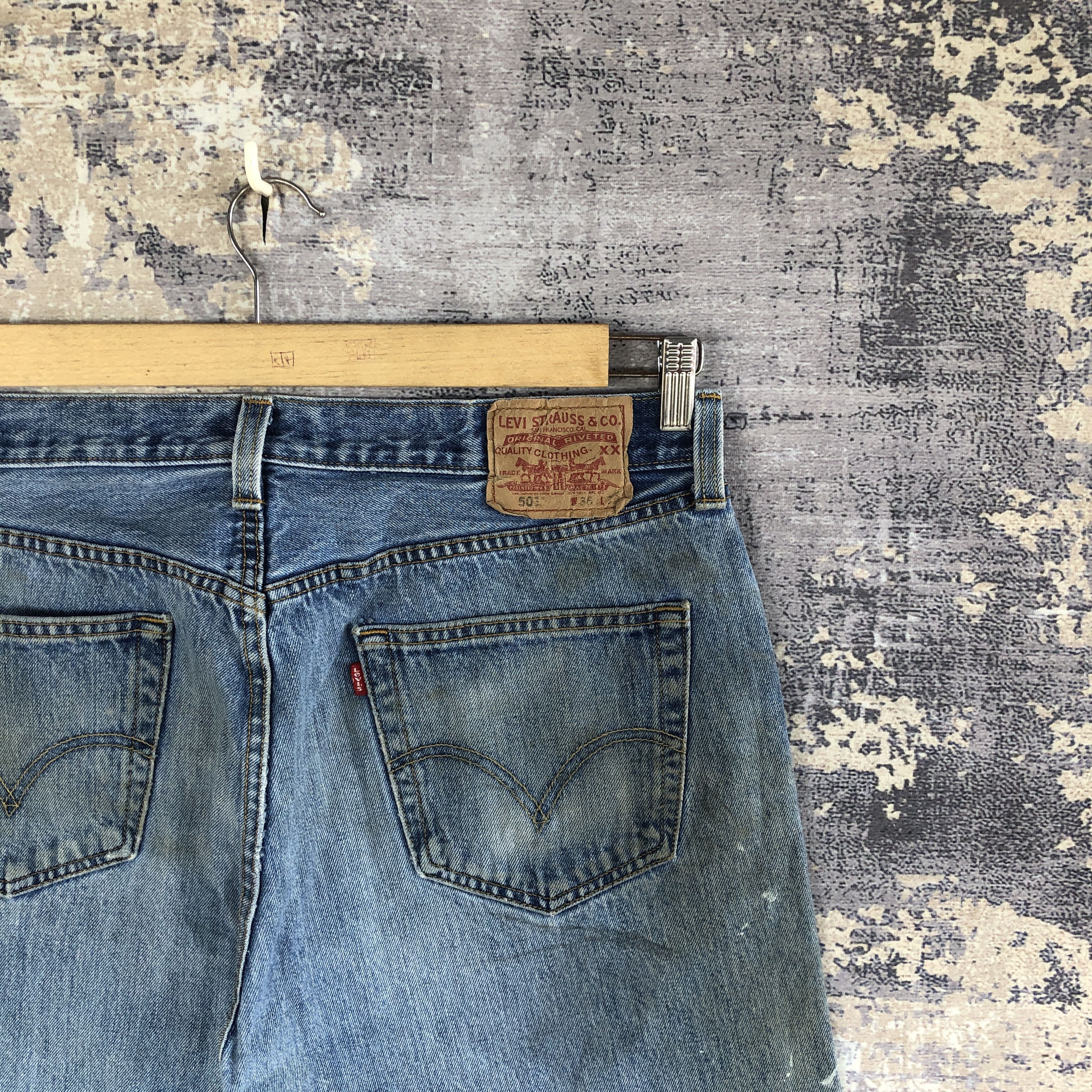 Levi's Vintage 90s Dirty Levis 501 Jeans Levi's Painter Blue Denim Size US 36 / EU 52 - 5 Thumbnail