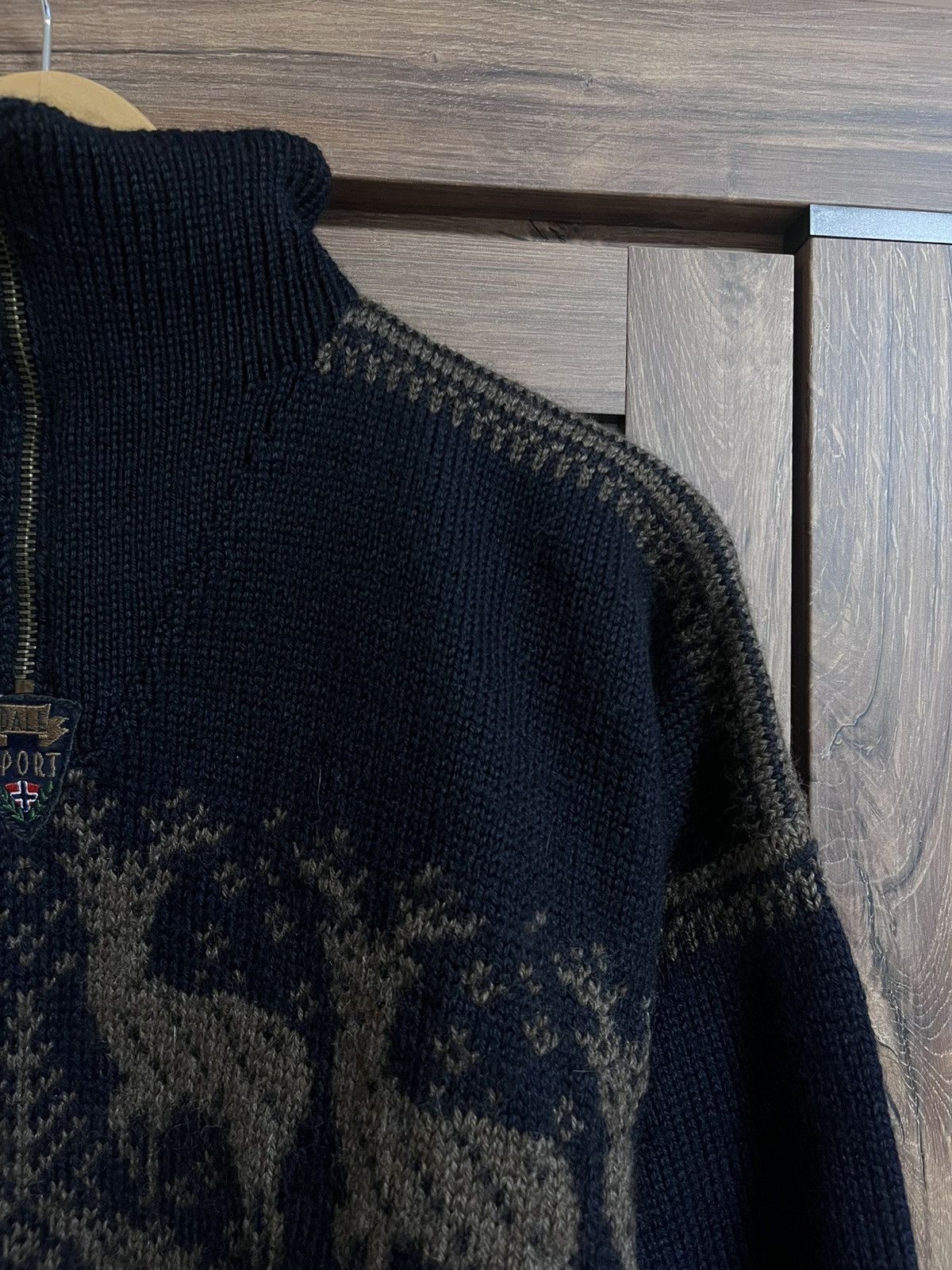 Dale Of Norway Dale Of Norway Vintage Sport Wool 1/4 Zip Sweater Dog Hunt Size US L / EU 52-54 / 3 - 3 Thumbnail