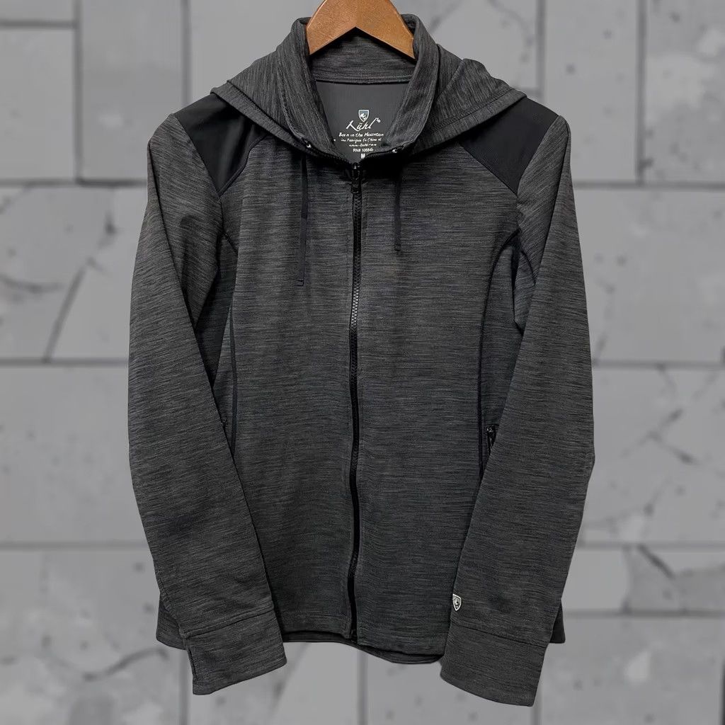 Vintage Kuhl Jacket Gray Full-Zip Hooded Polyester Blend Womens M Gray Basic Jacket Hoodie Mens? Size M / US 6-8 / IT 42-44 - 1 Thumbnail